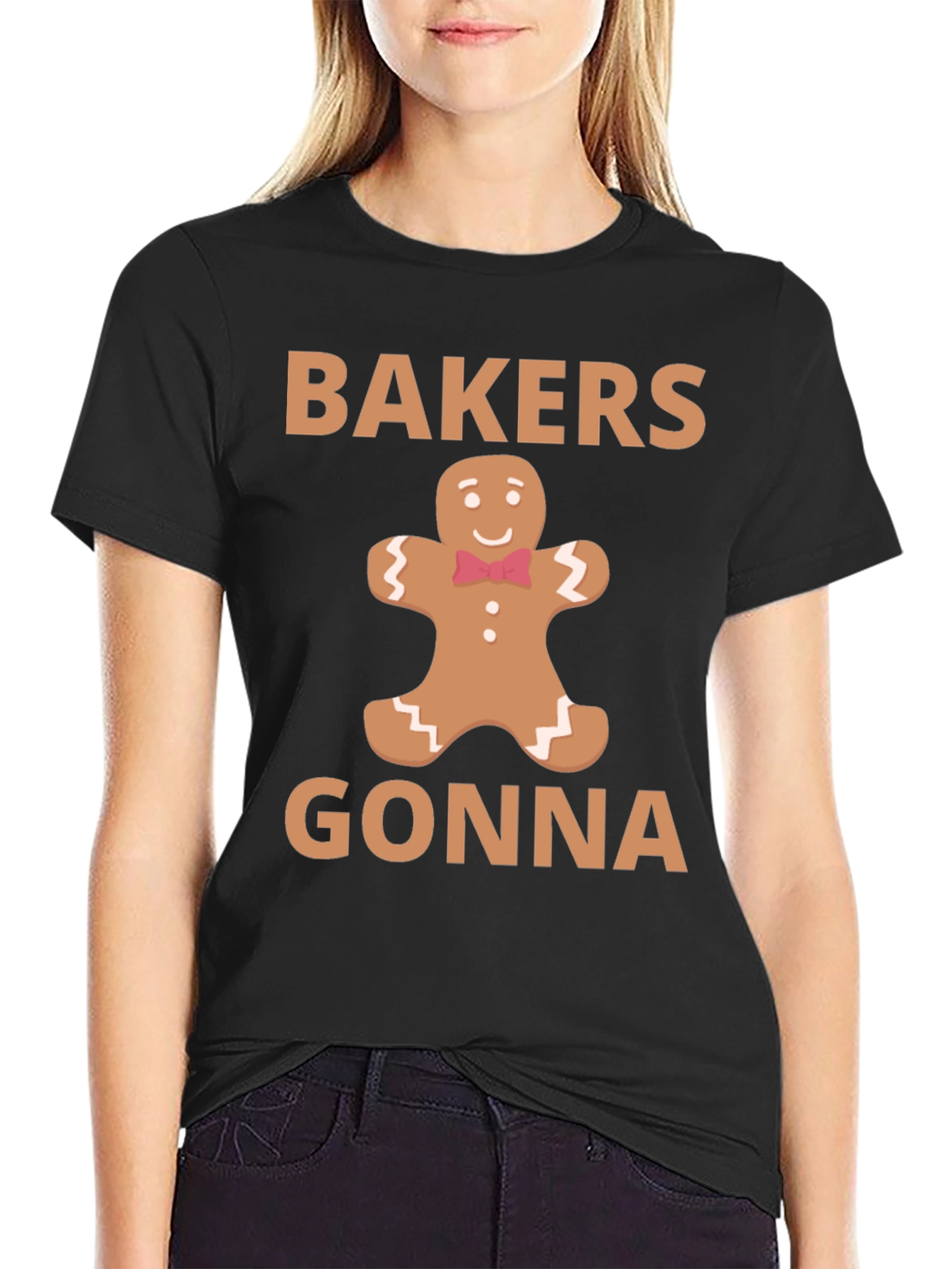 Black Bakers Gonna Bake Gingerbread T-Shirt view 2