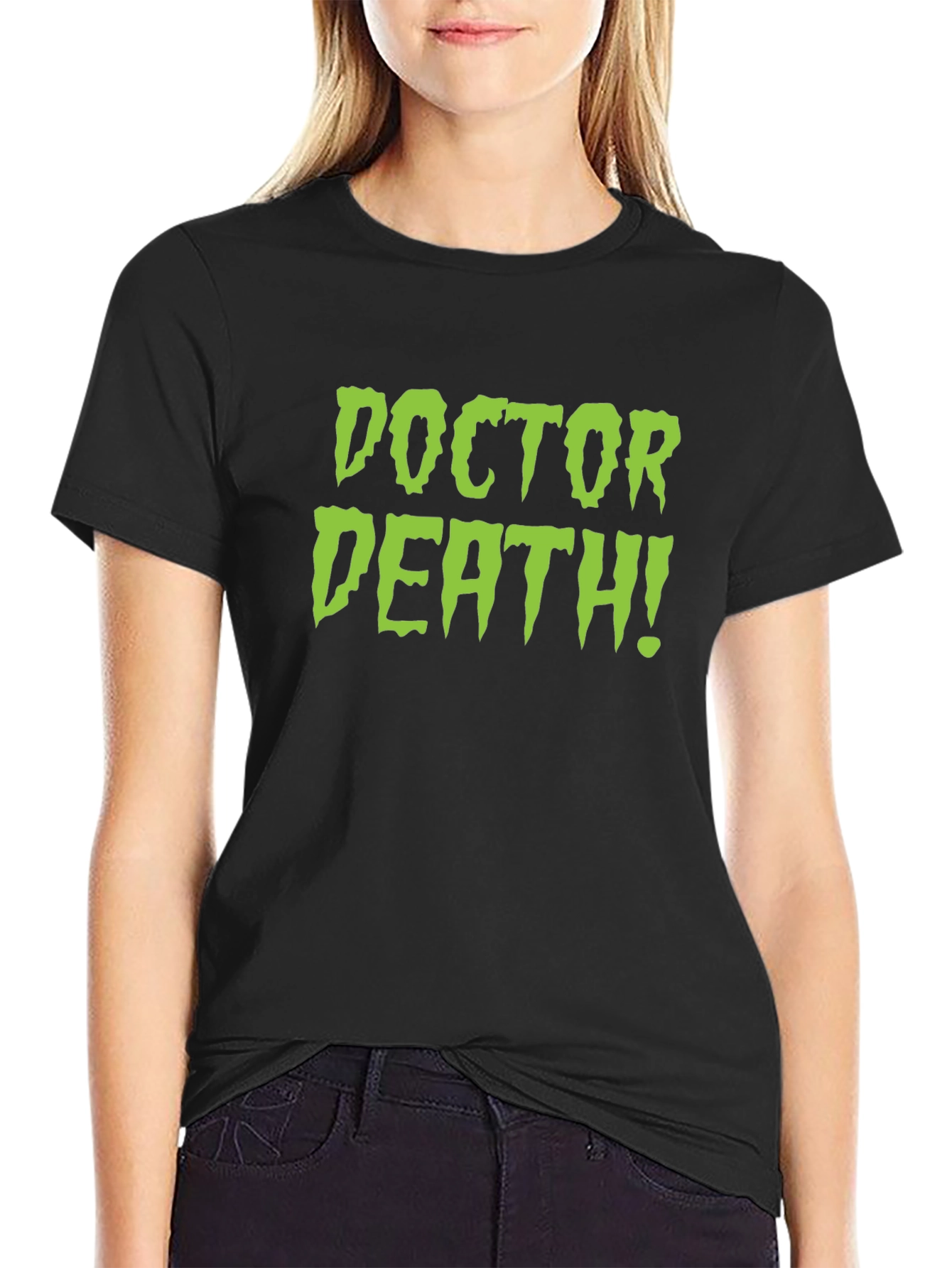 Black Doctor Death! Black T-Shirt view 2