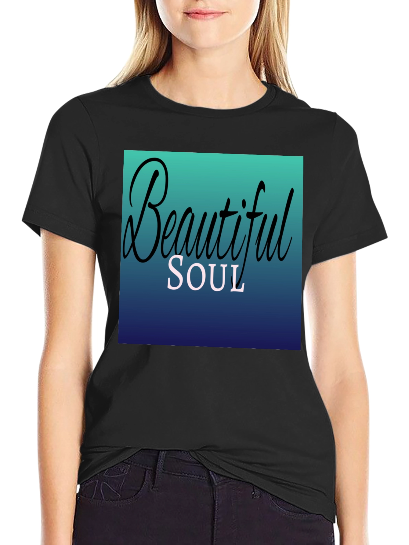 Black Beautiful Soul Graphic T-Shirt view 2