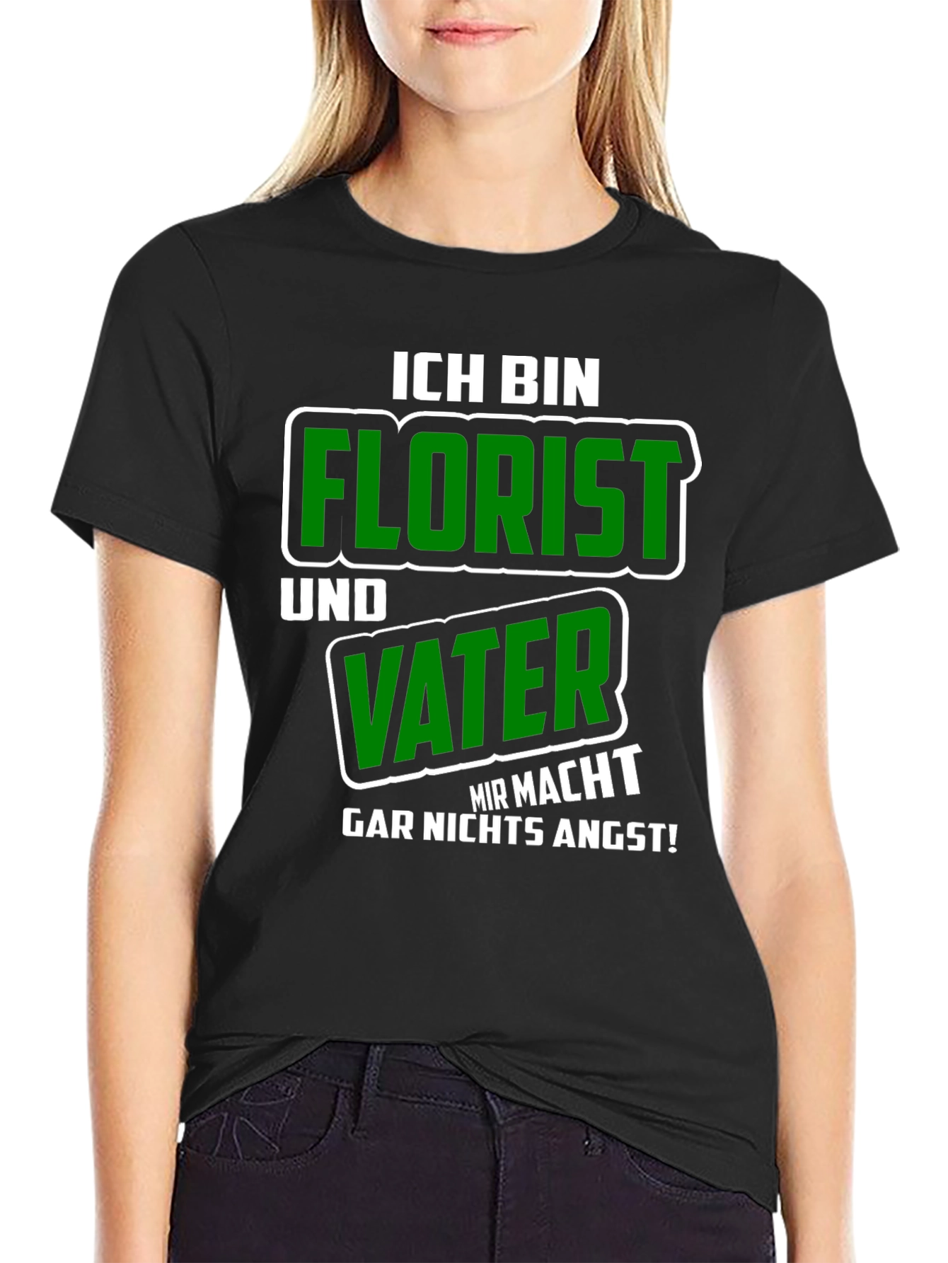 Black Florist Dad T-Shirt - Fearless Father's Day Gift view 2