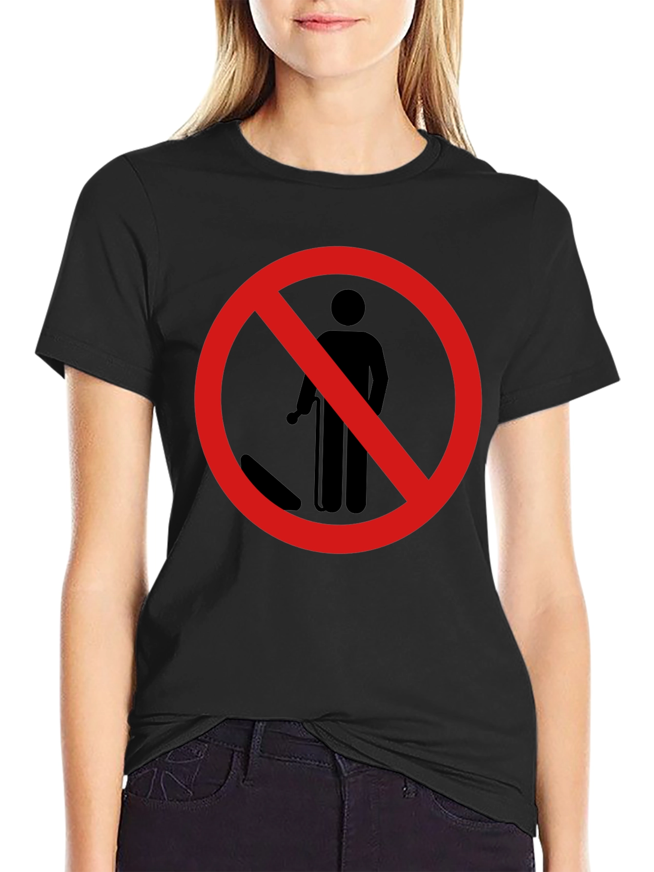 Black No Smoking Graphic Tee - Black Cotton T-Shirt view 2