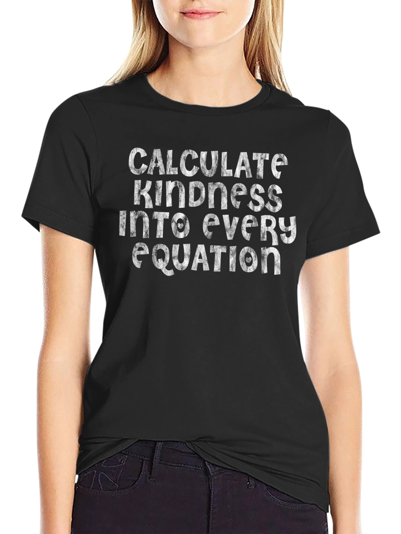 Black Kindness Equation Black T-Shirt view 2