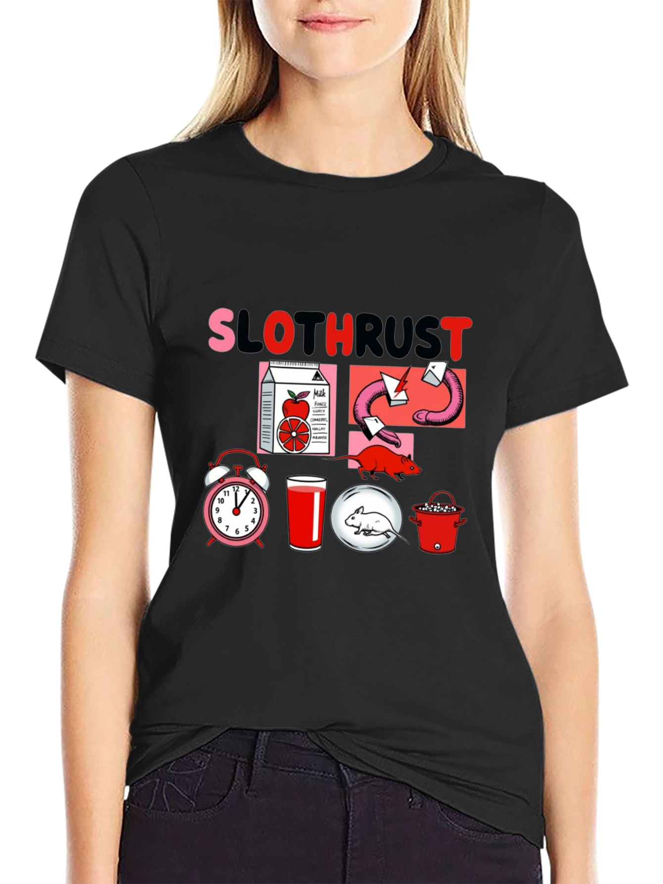 Black Slothrust Graphic Tee - Quirky & Cool view 2