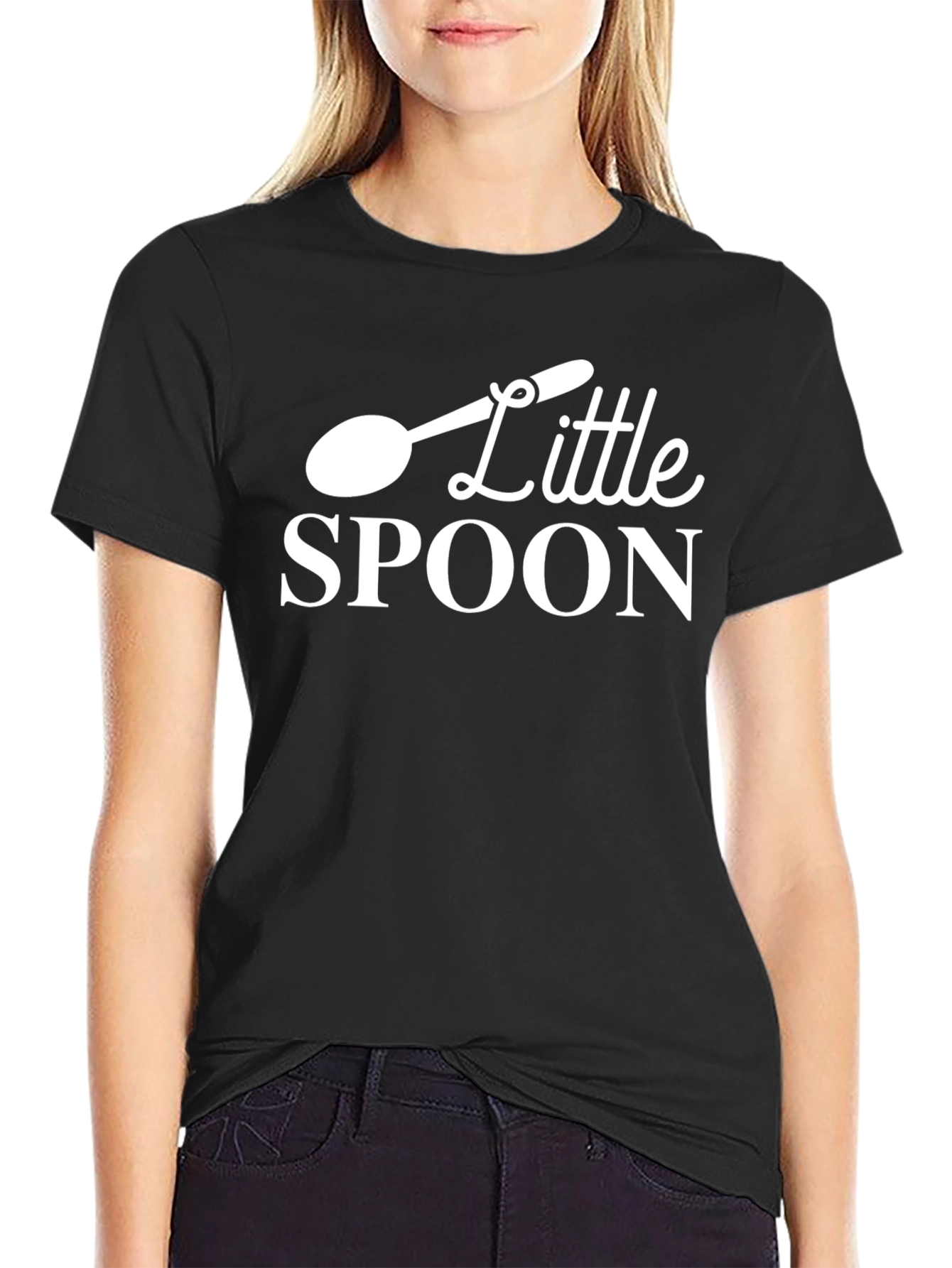 Black Little Spoon Graphic Tee - Black view 2