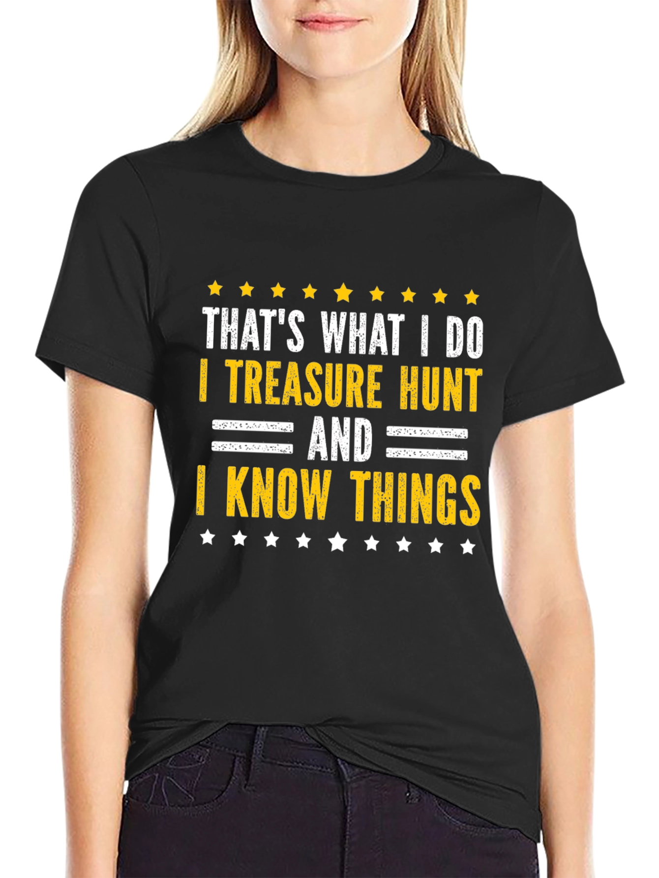 Black Treasure Hunt & Know Things Graphic Tee view 2