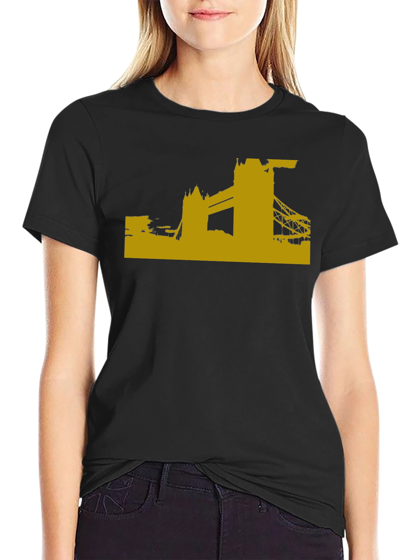 Black London Skyline Graphic Tee - Black view 2
