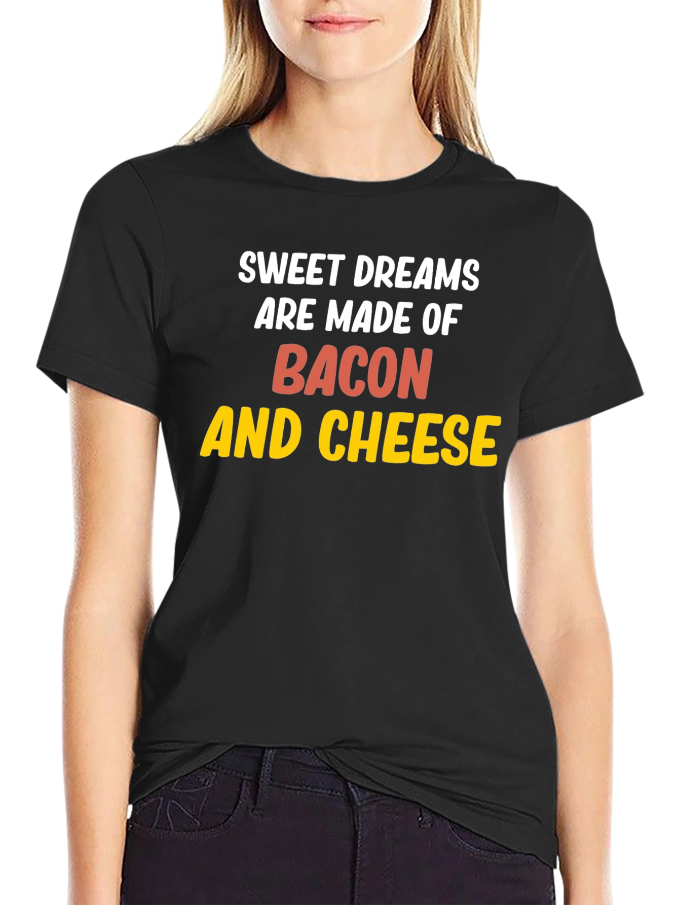 Black Sweet Dreams Bacon & Cheese Graphic Tee view 2