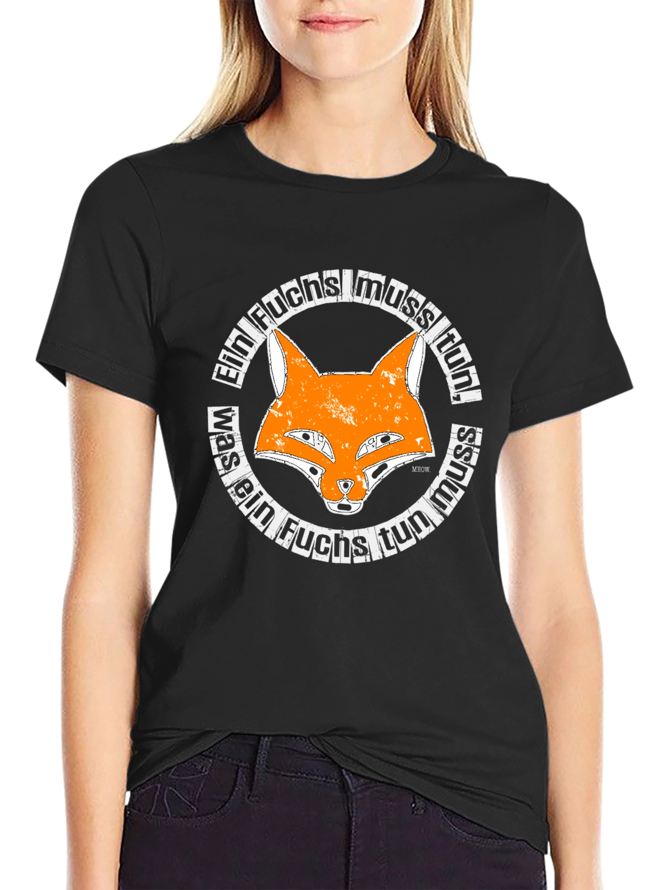 Black Ein Fuchs T-Shirt - Fox Graphic Tee view 2