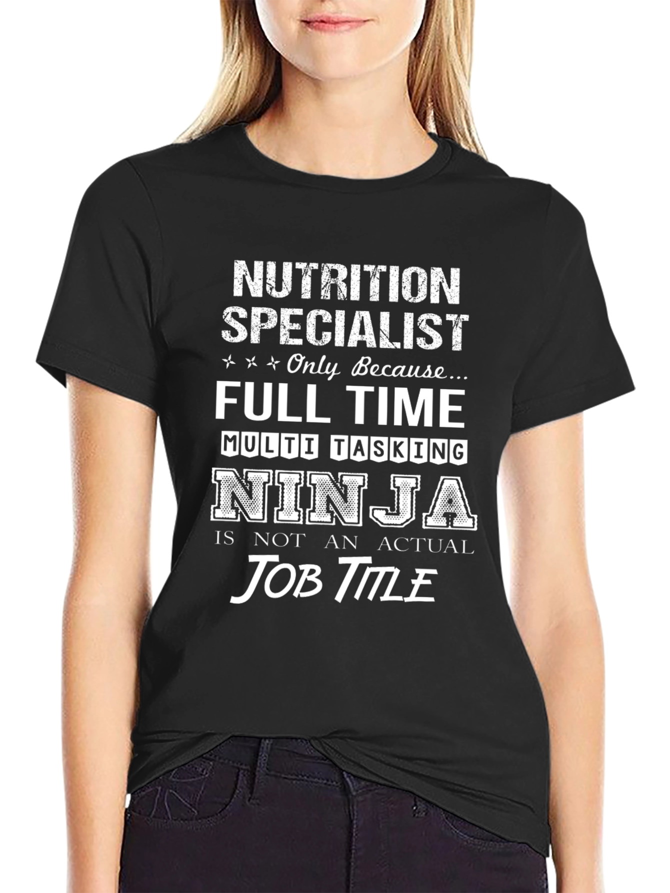 Black Nutrition Specialist Ninja T-Shirt view 2