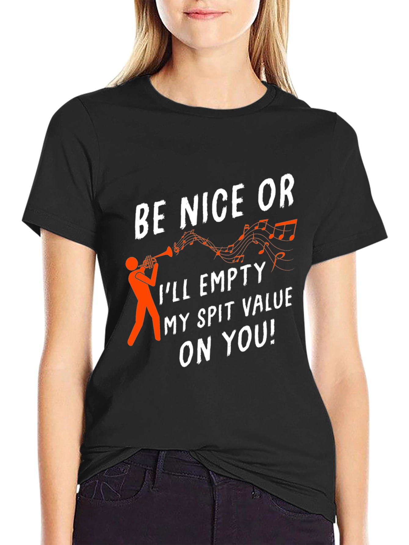 Black Be Nice Trumpet T-Shirt view 2