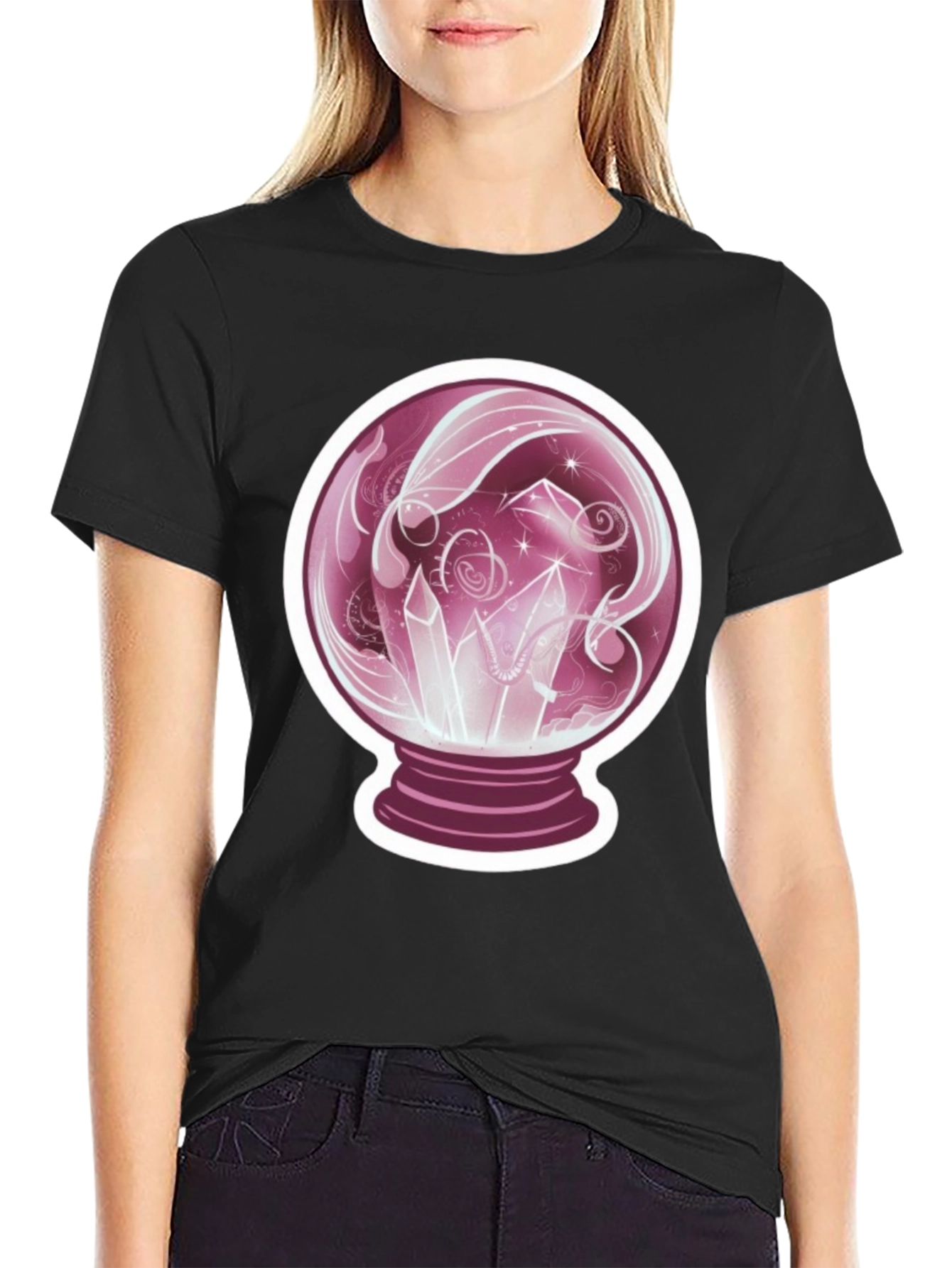Crystal Ball Graphic Tee - Mystical Design - 2