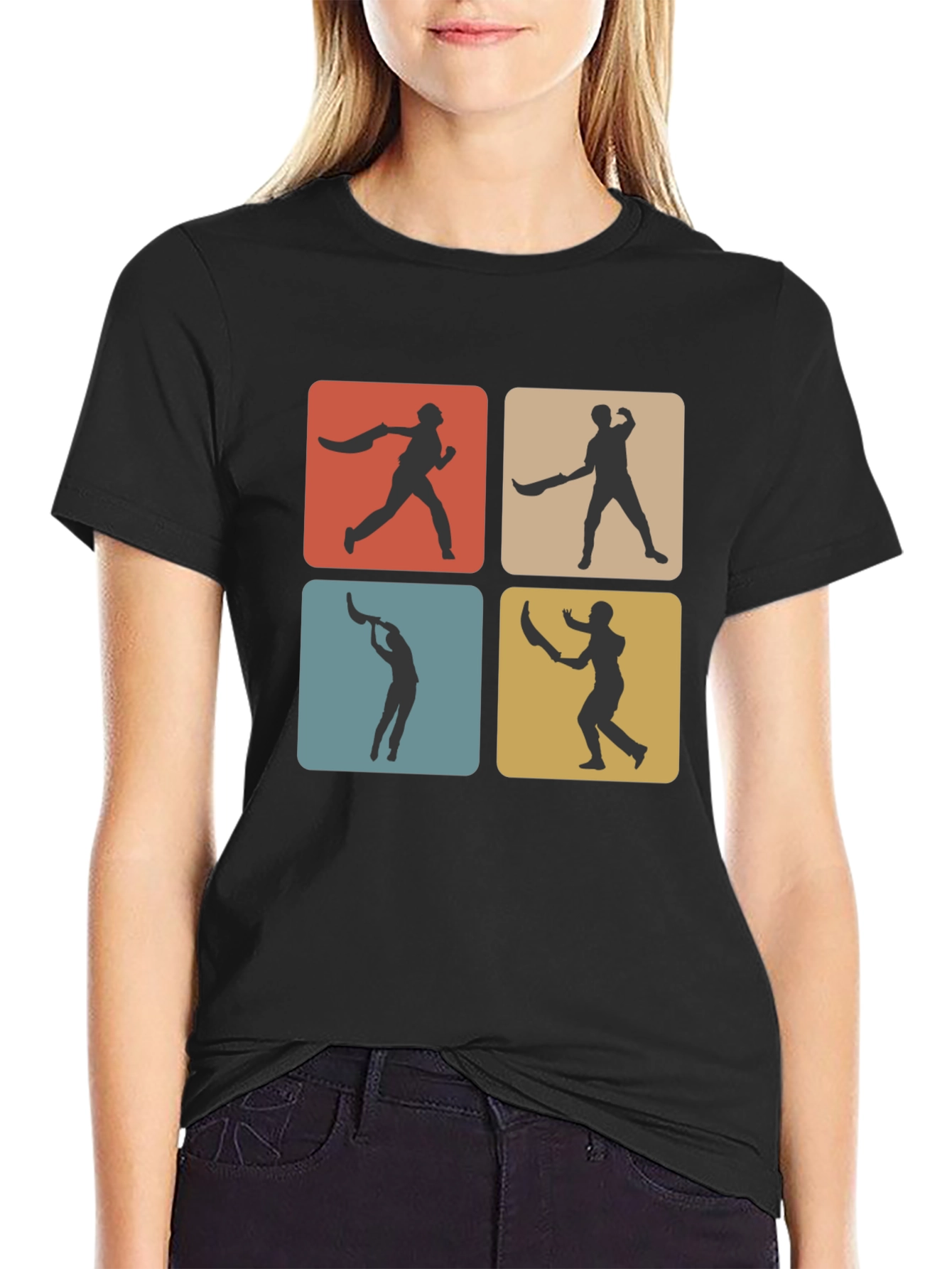Black Retro Cricket T-Shirt - Black view 2