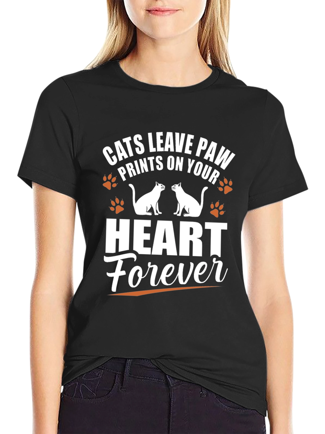Black Cats Leave Paw Prints T-Shirt view 2