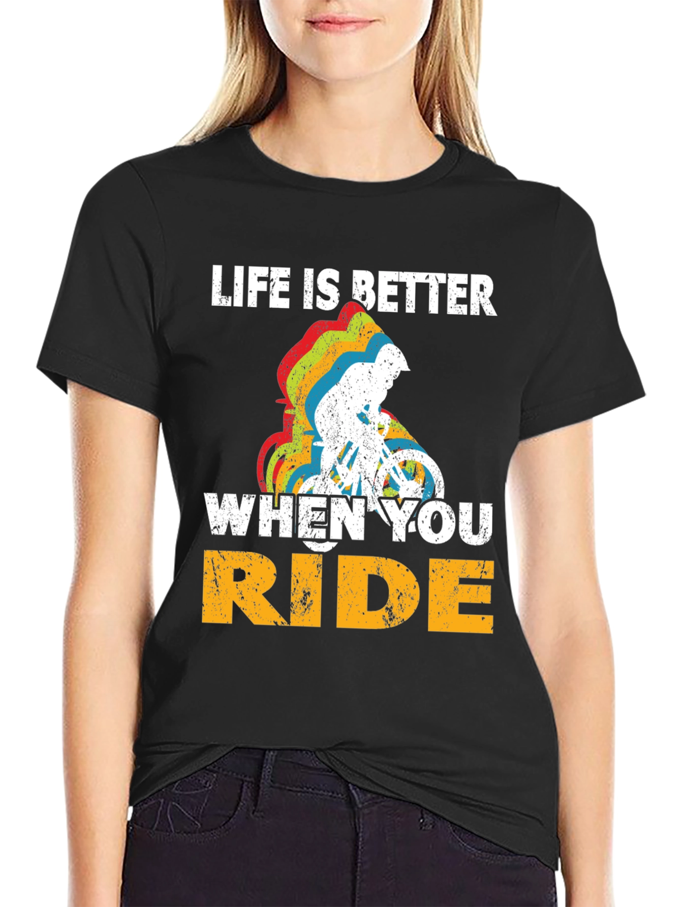 Black Life Is Better When You Ride T-Shirt view 2