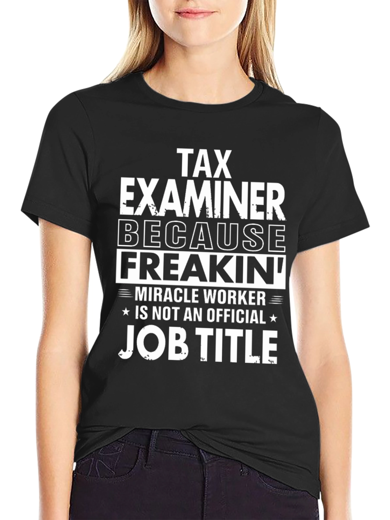 Black Tax Examiner Novelty Graphic T-Shirt view 2