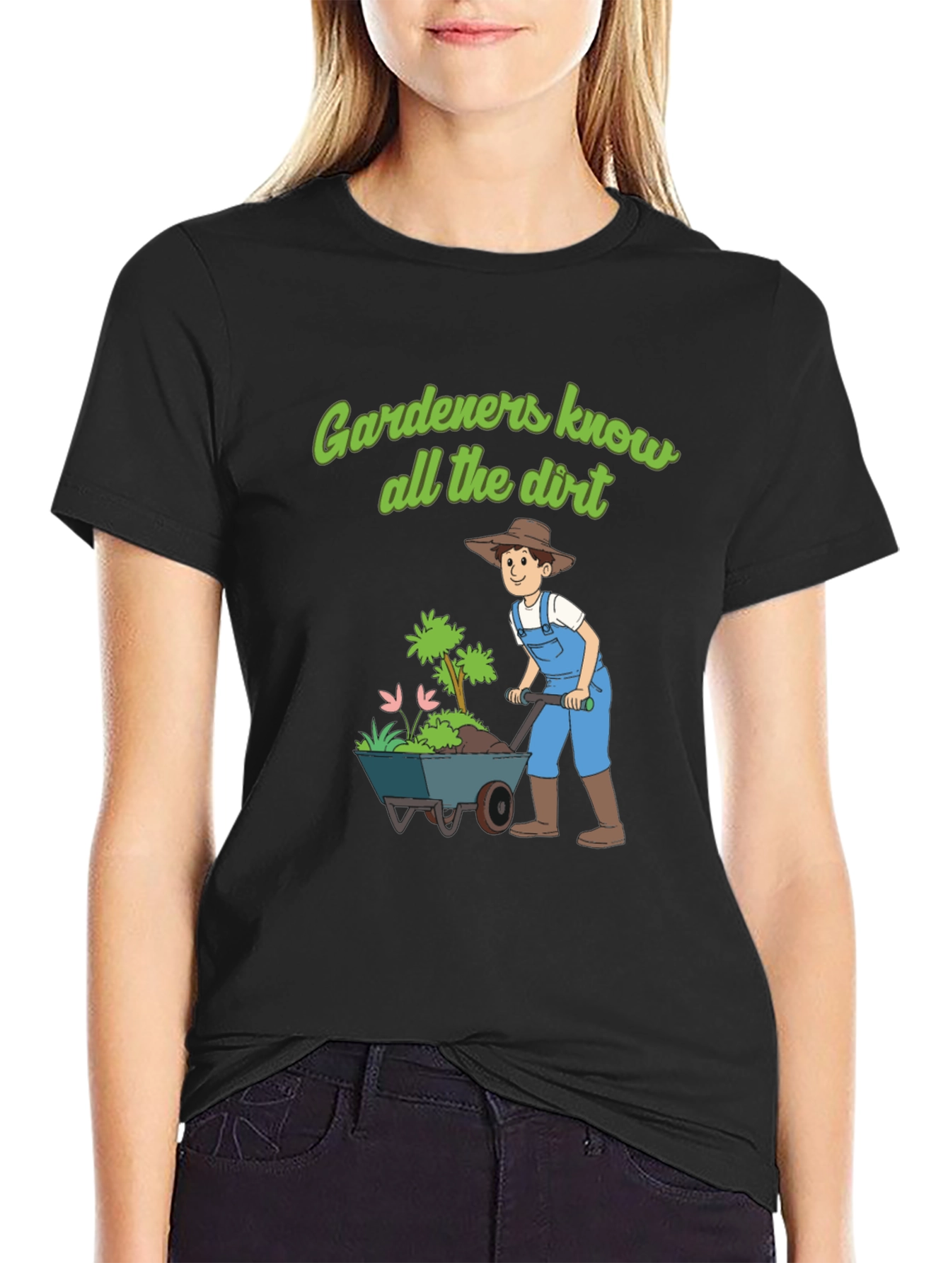 Black Gardeners Know All The Dirt T-Shirt view 2