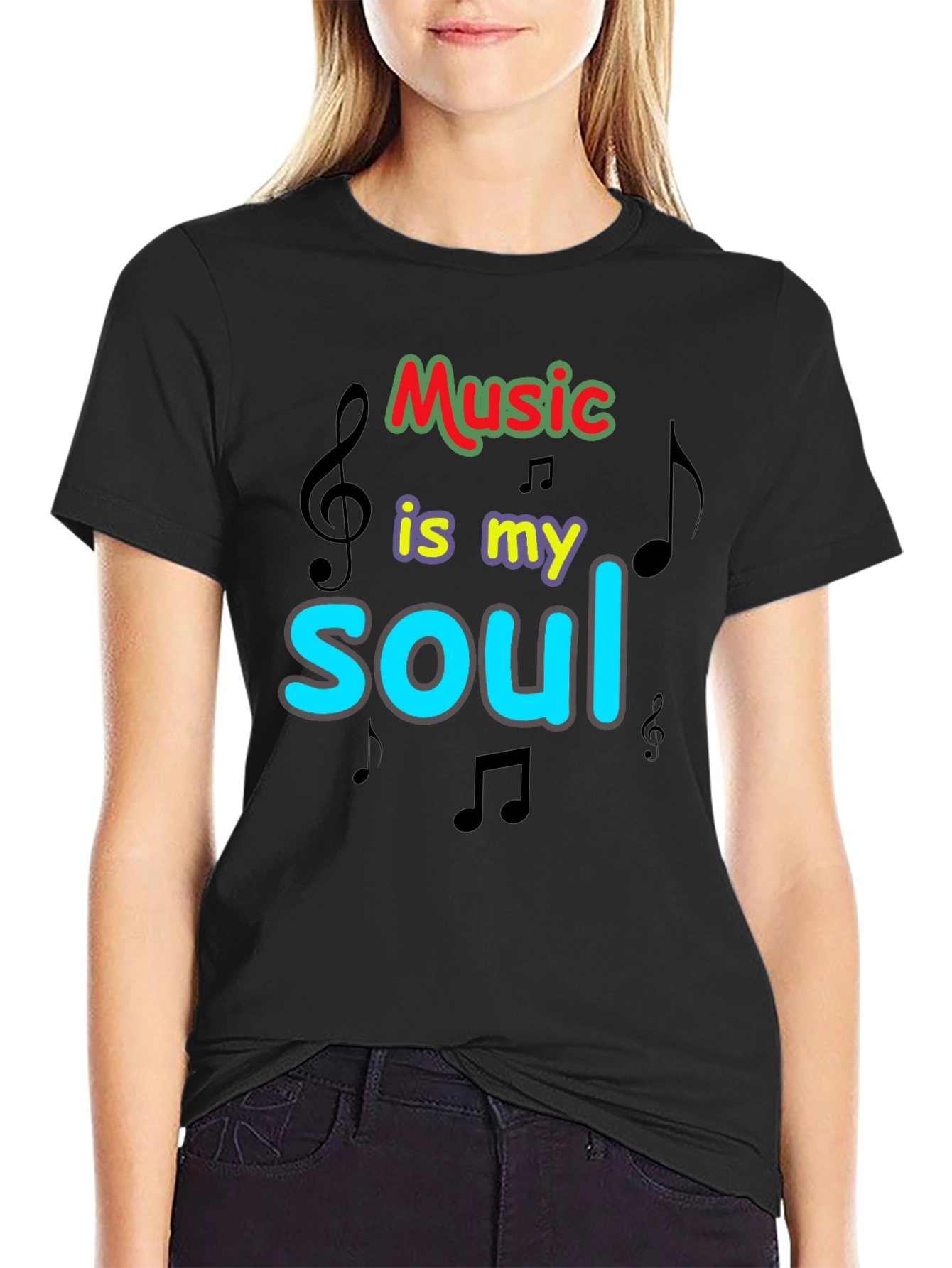 Black Music is My Soul Graphic T-Shirt view 2