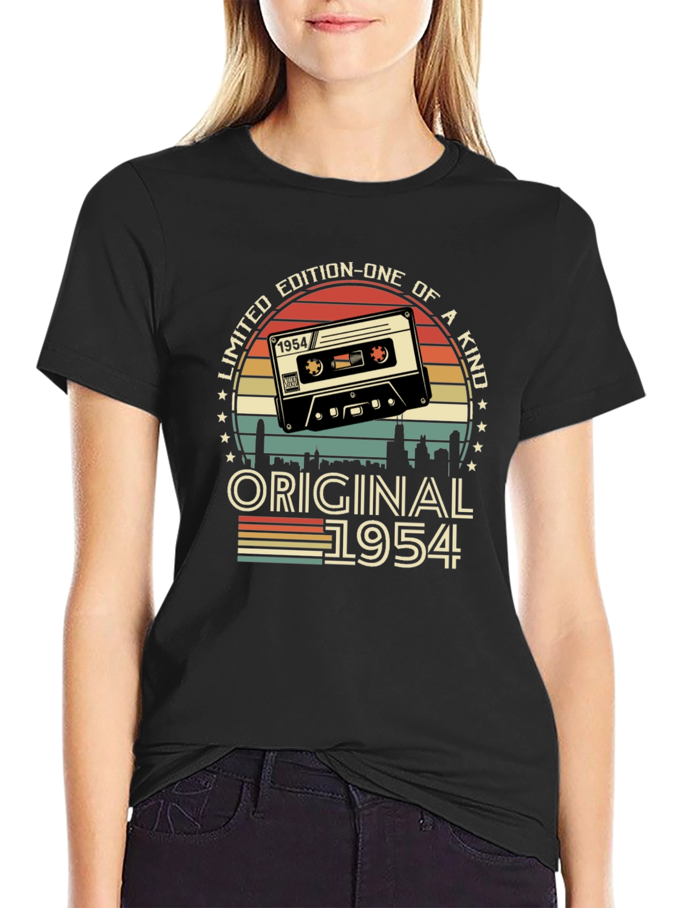 Black Limited Edition 1954 Cassette Tape T-Shirt view 2