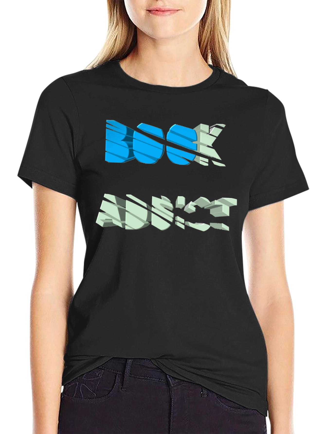 Black Book Advice Graphic Tee - Casual Black T-Shirt view 2