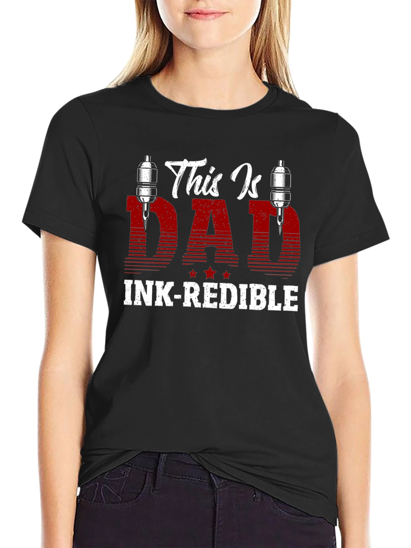 Black Ink-redible Dad T-Shirt view 2