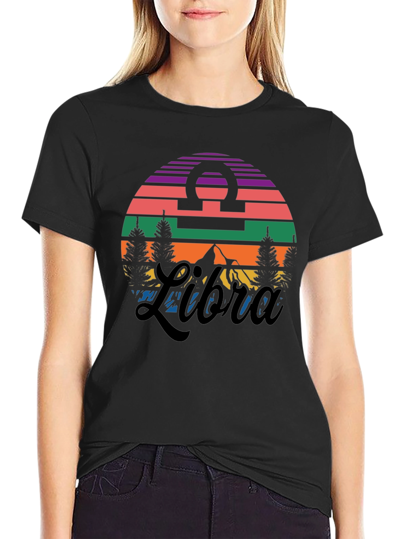 Black Libra Sunset T-Shirt view 2