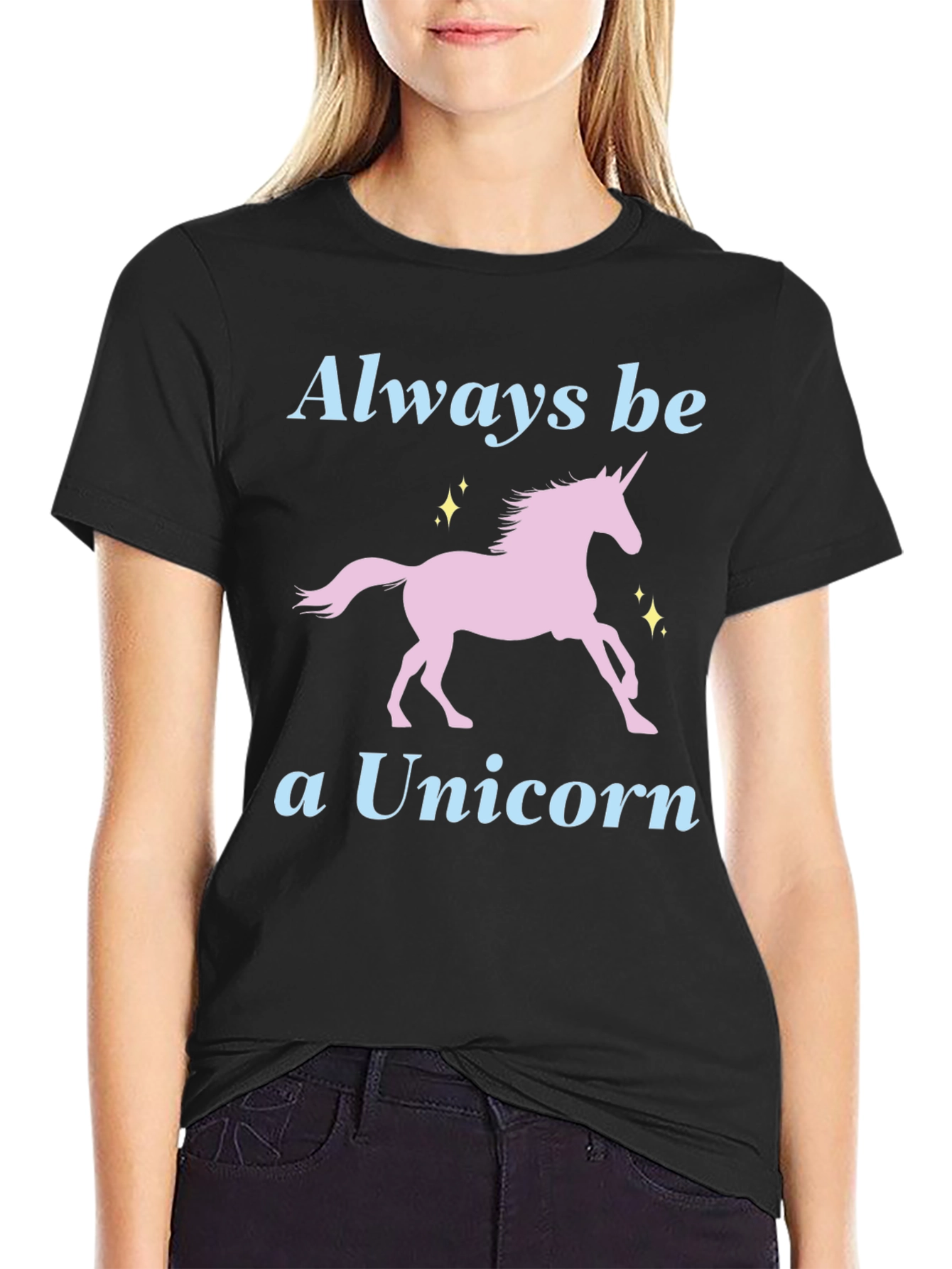 Black Always Be A Unicorn T-Shirt view 2
