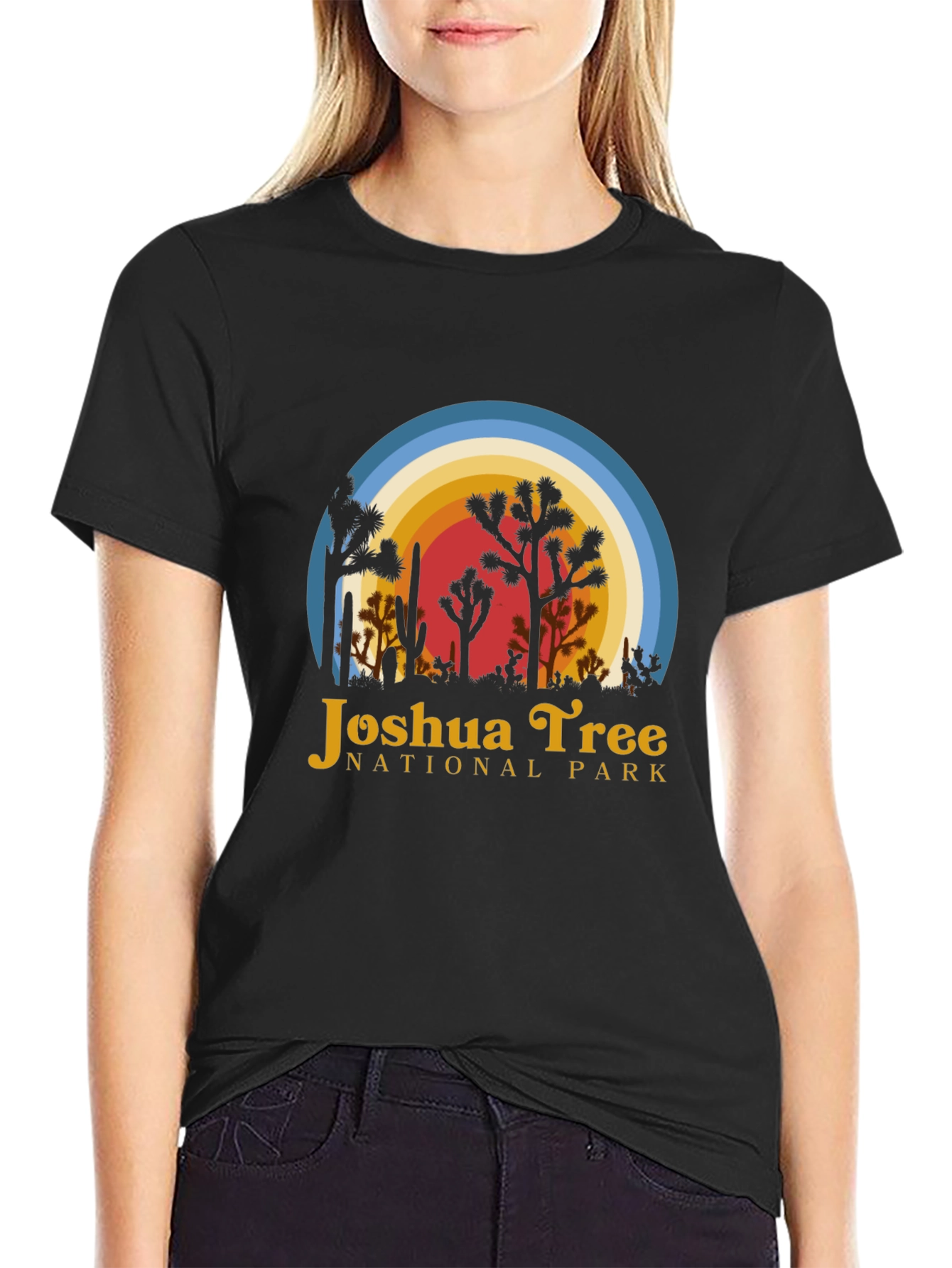 Black Joshua Tree National Park T-Shirt view 2