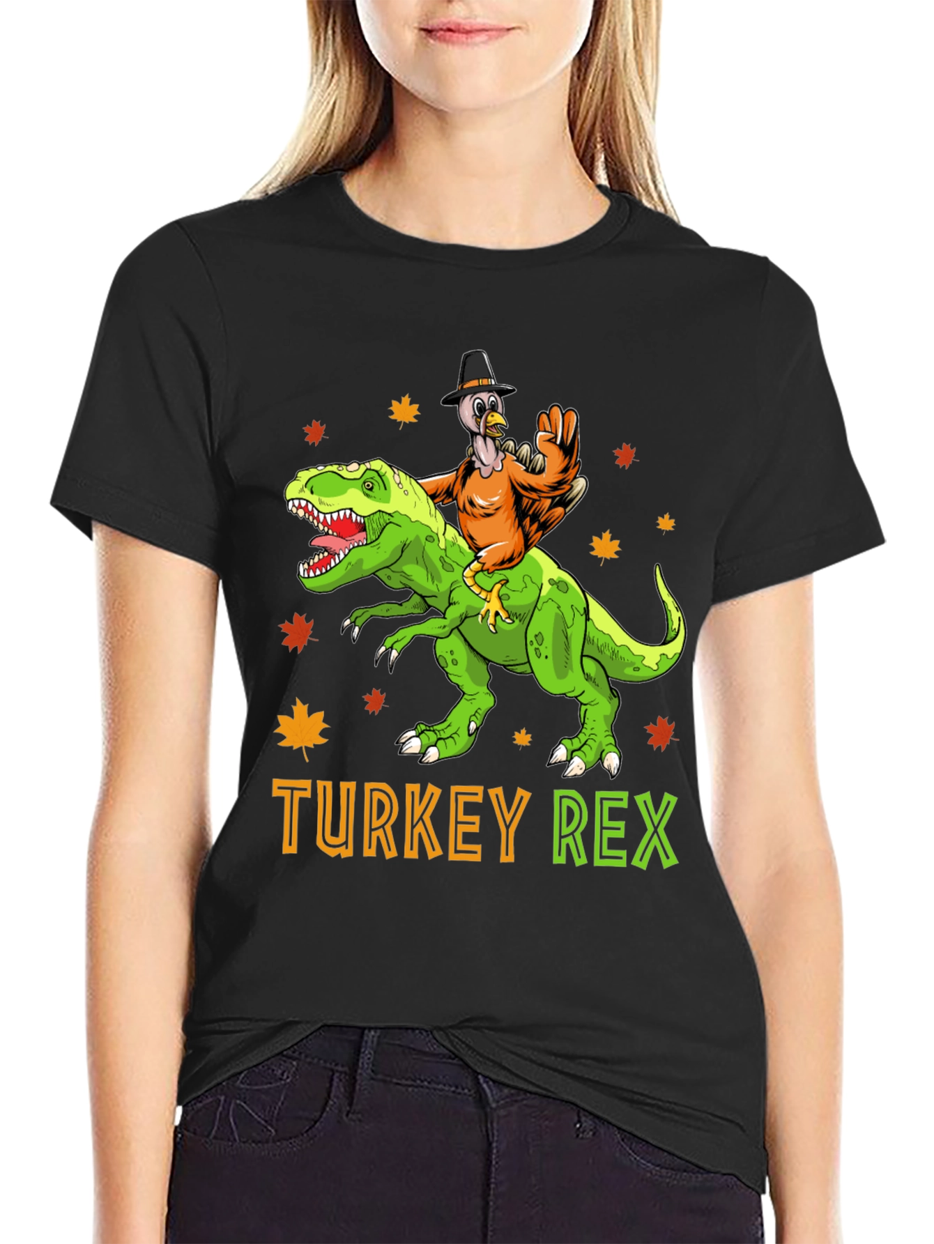 Turkey Rex T-Shirt: Thanksgiving Dinosaur Tee - 2