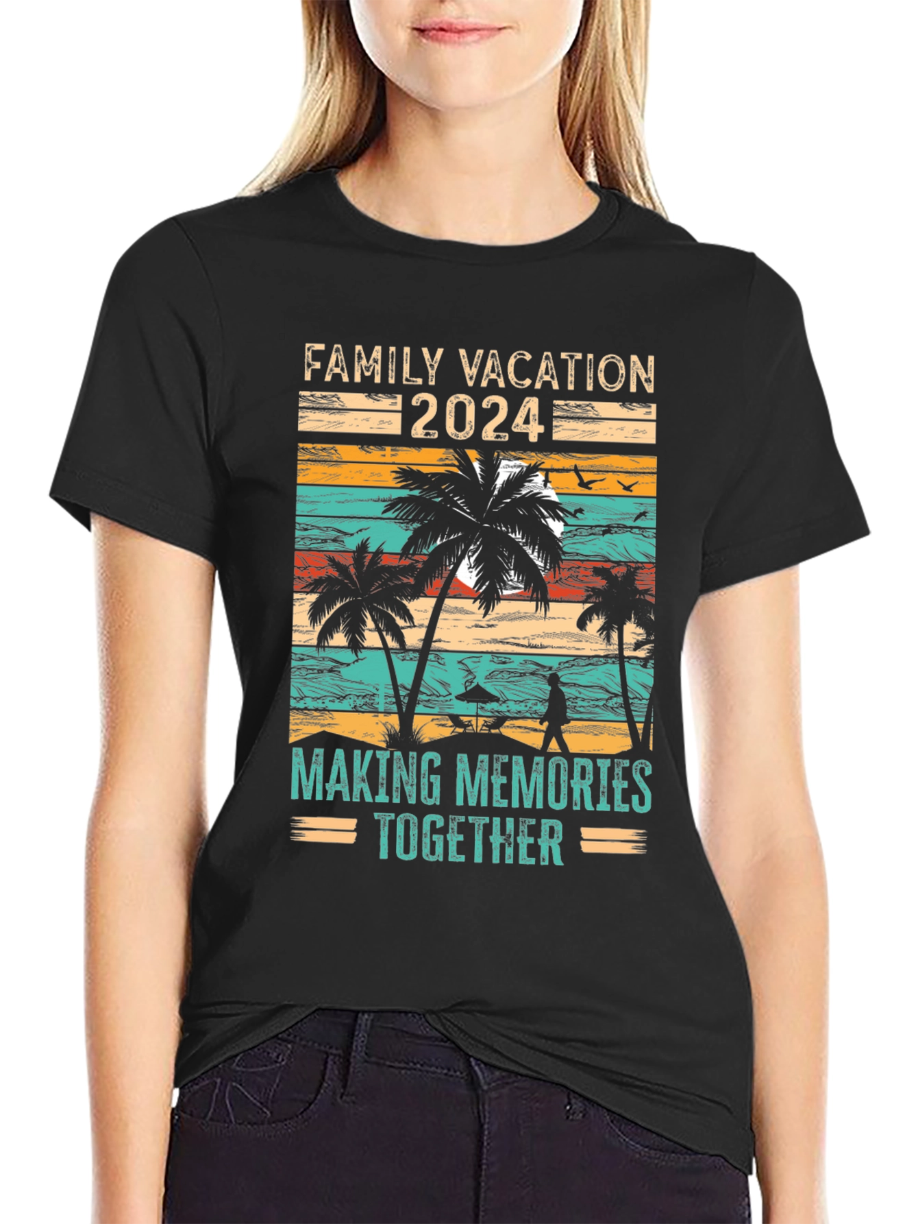 Black Family Vacation 2024 T-Shirt - Making Memories Together view 2
