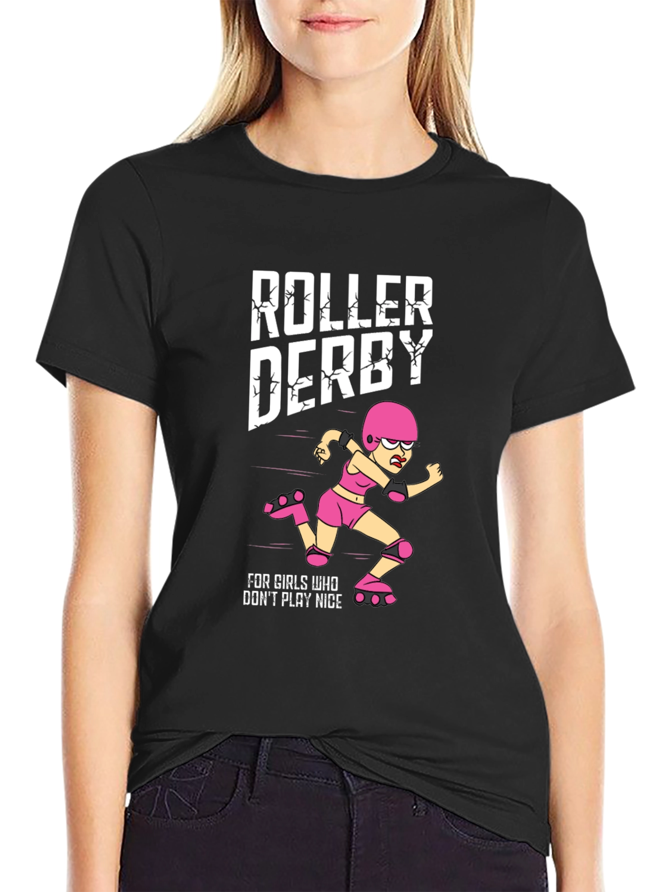Roller Derby Girl's T-Shirt - Don't Play Nice - 2