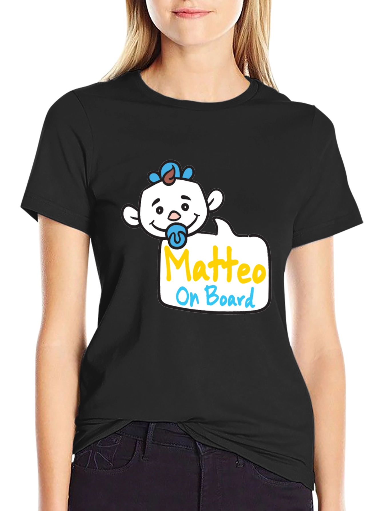 Matteo On Board Baby Graphic Tee - Black - 2