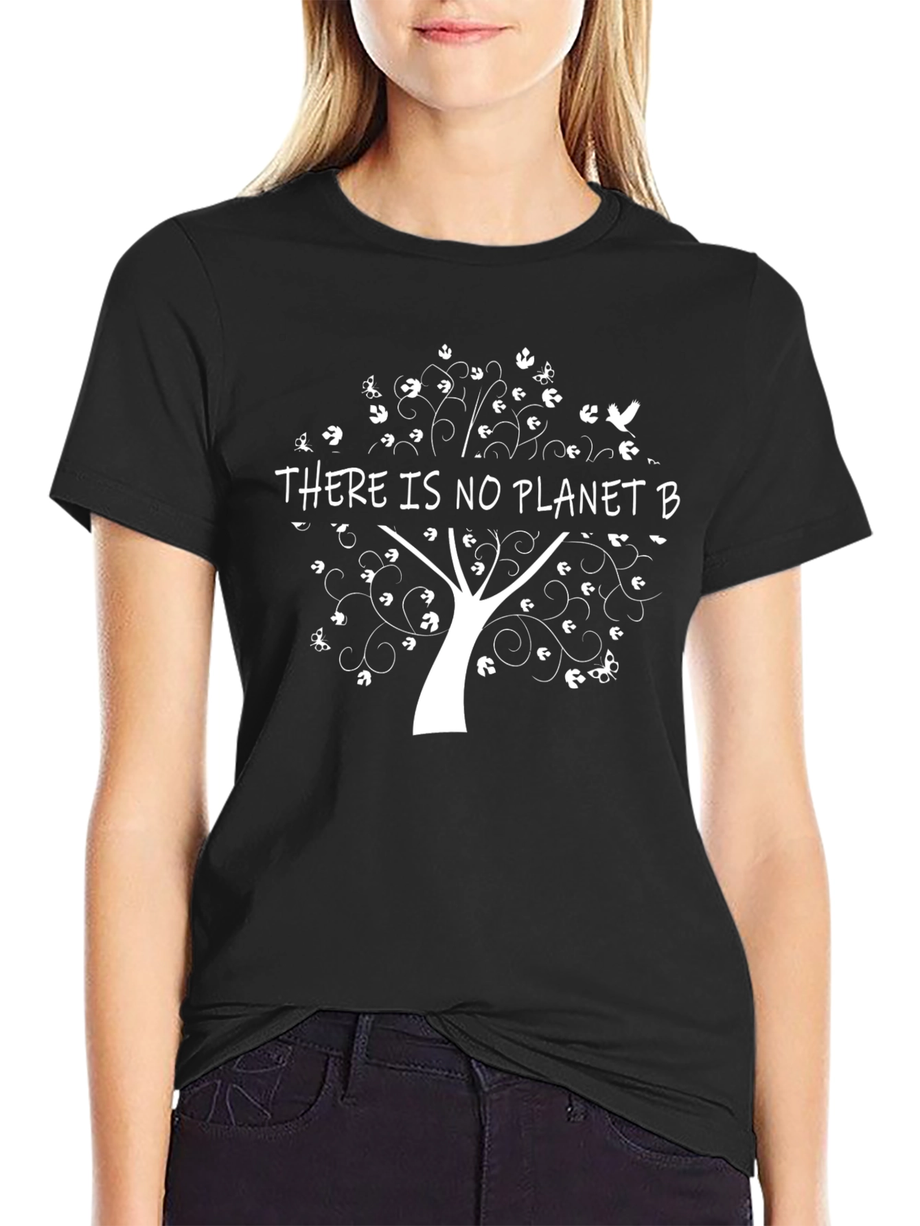 Black Eco-Friendly 'There Is No Planet B' Graphic Tee view 2