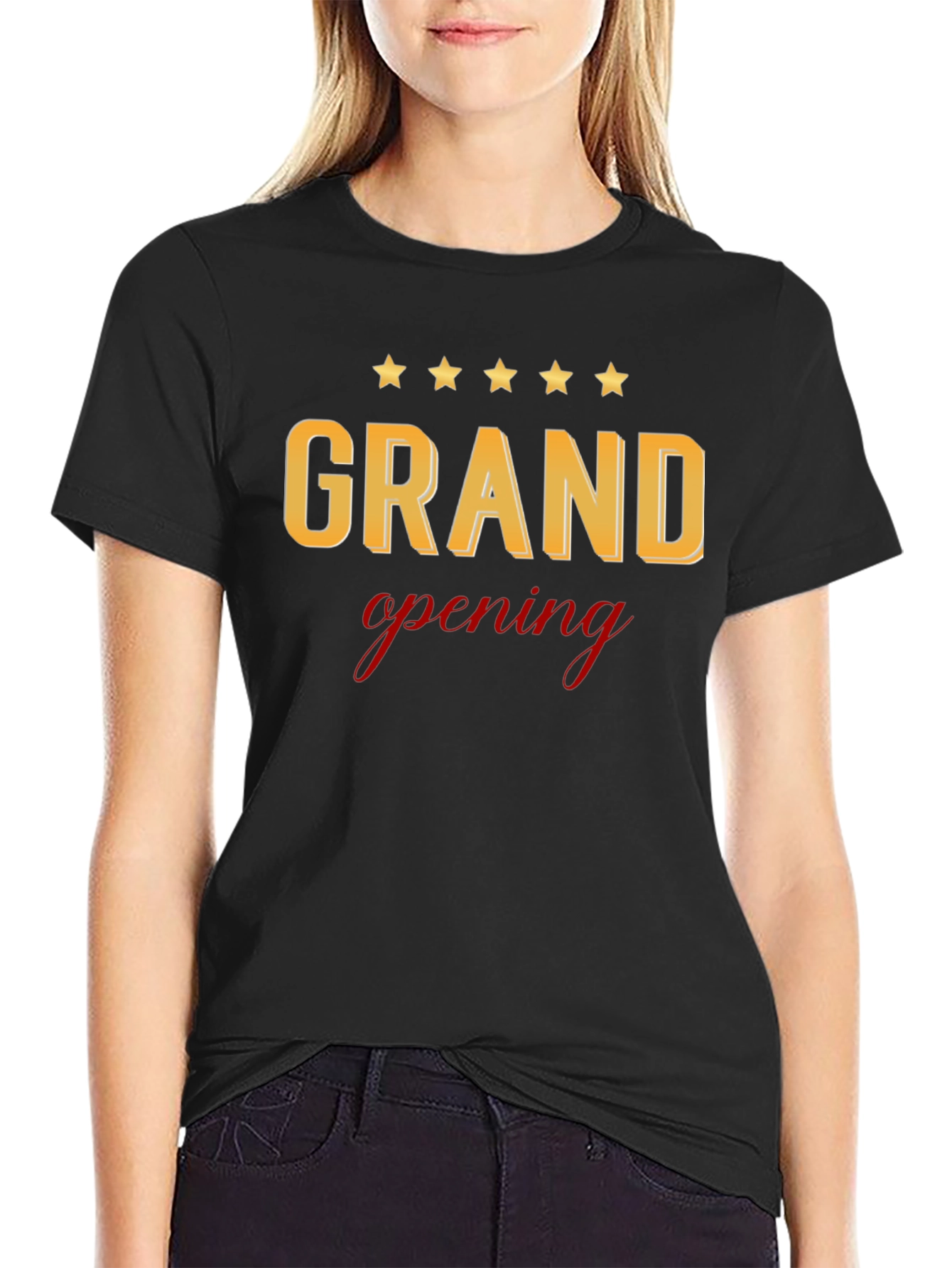 Black Grand Opening Celebration T-Shirt view 2