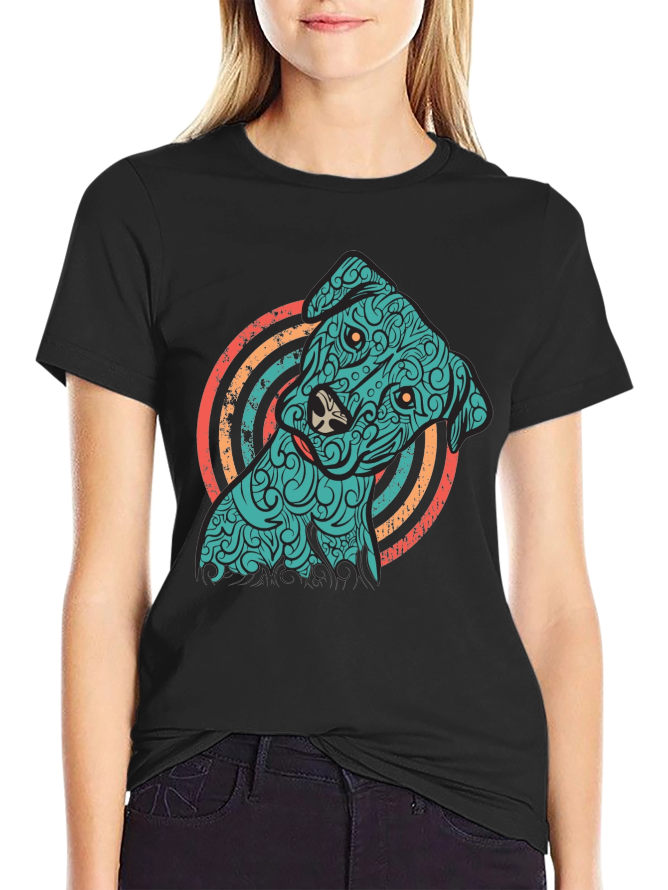 Black Dog Graphic Tee - Men's Short Sleeve Crew Neck Shirt view 2