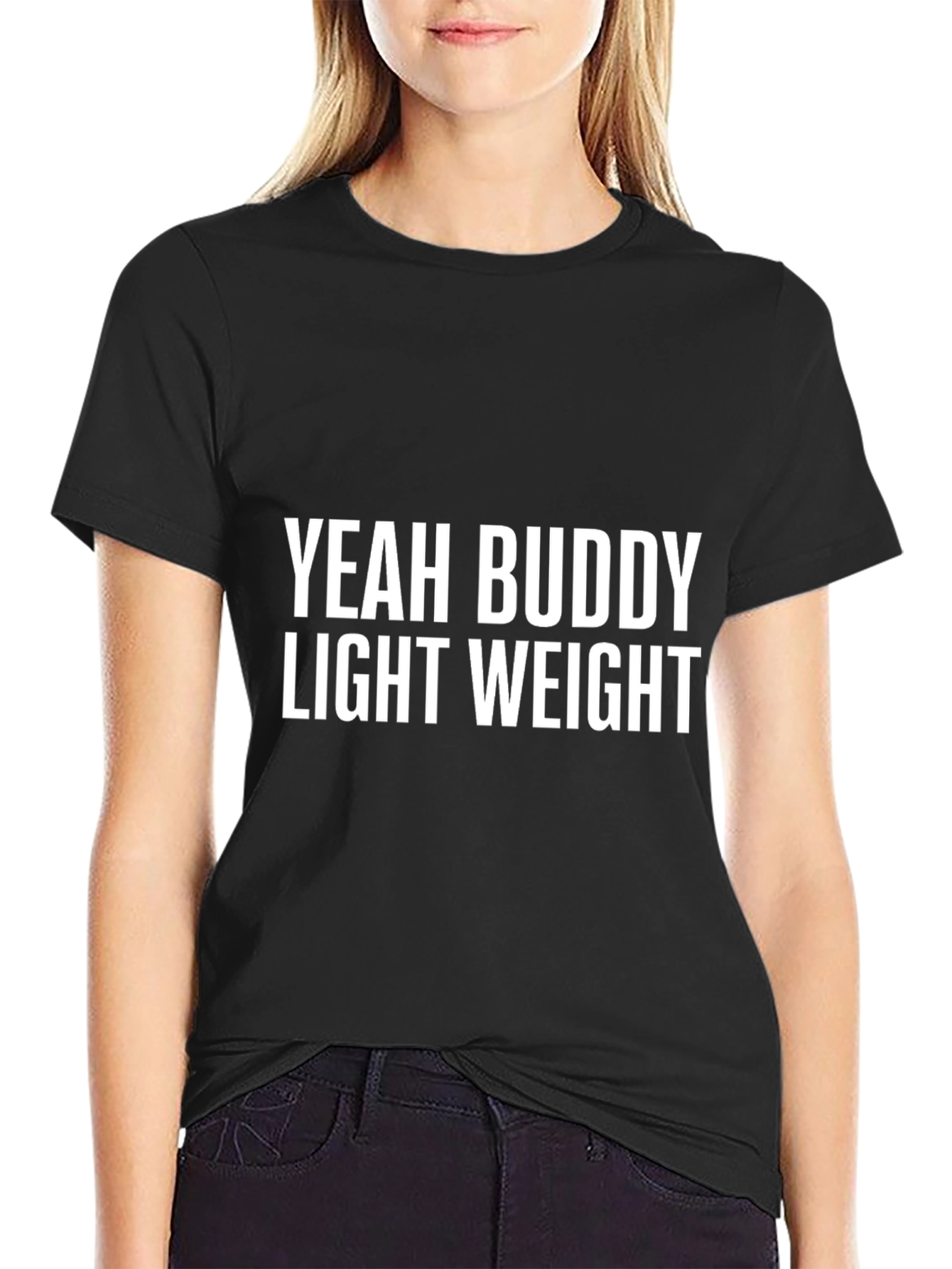 Black Yeah Buddy Lightweight Black T-Shirt view 2