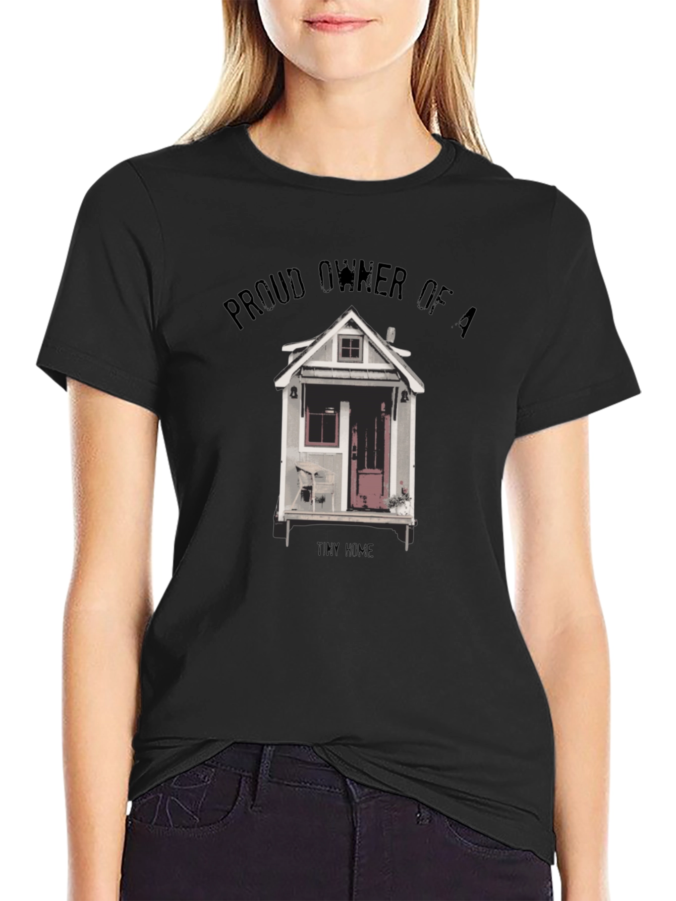 Black Proud Tiny Home Owner Graphic Tee - Black view 2