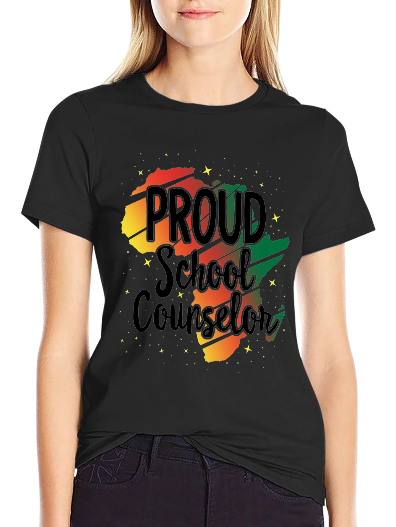 Proud School Counselor Black Pride T-Shirt - 2