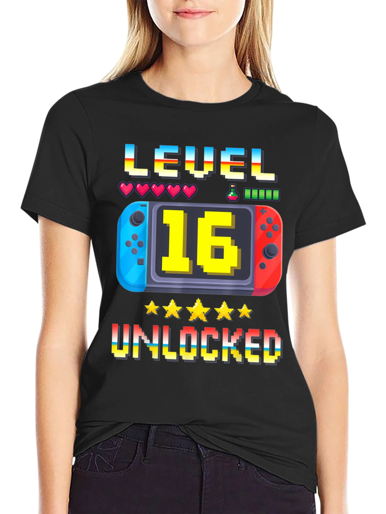 Black Level 16 Unlocked Graphic Tee view 2