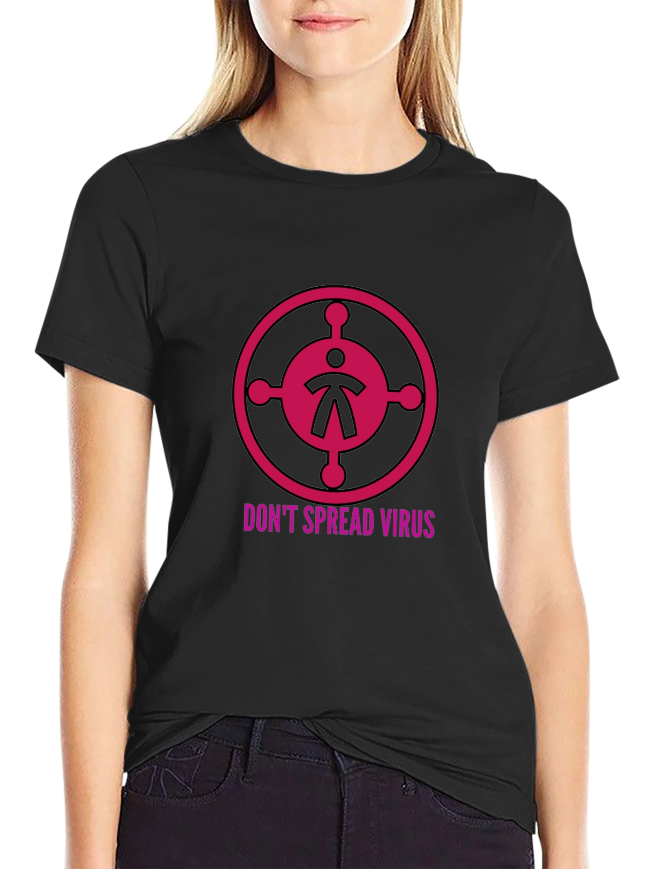 Black Don't Spread Virus Graphic Tee view 2