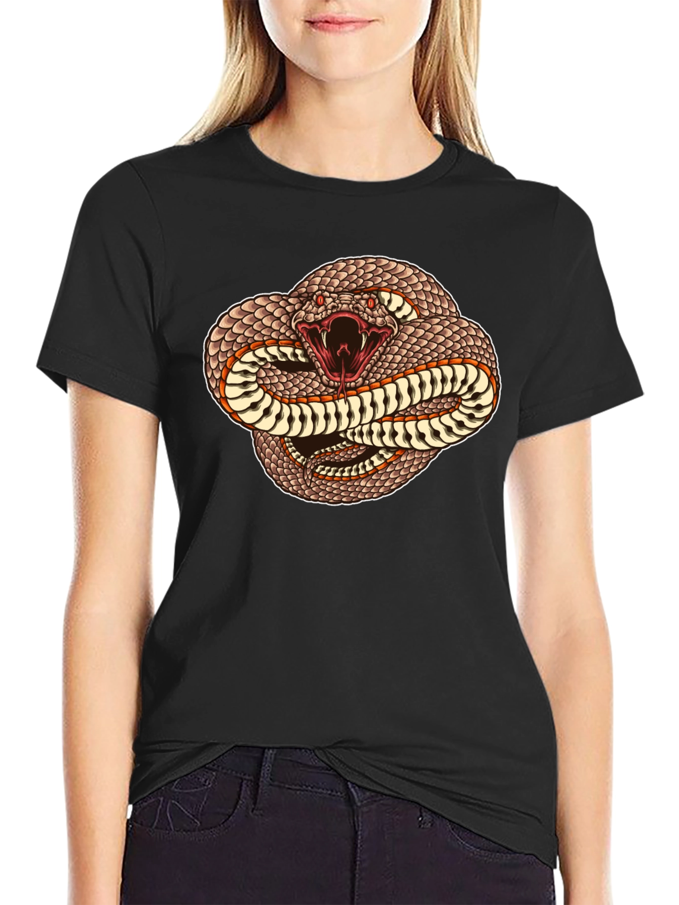 Black Snake Graphic T-Shirt - Black view 2
