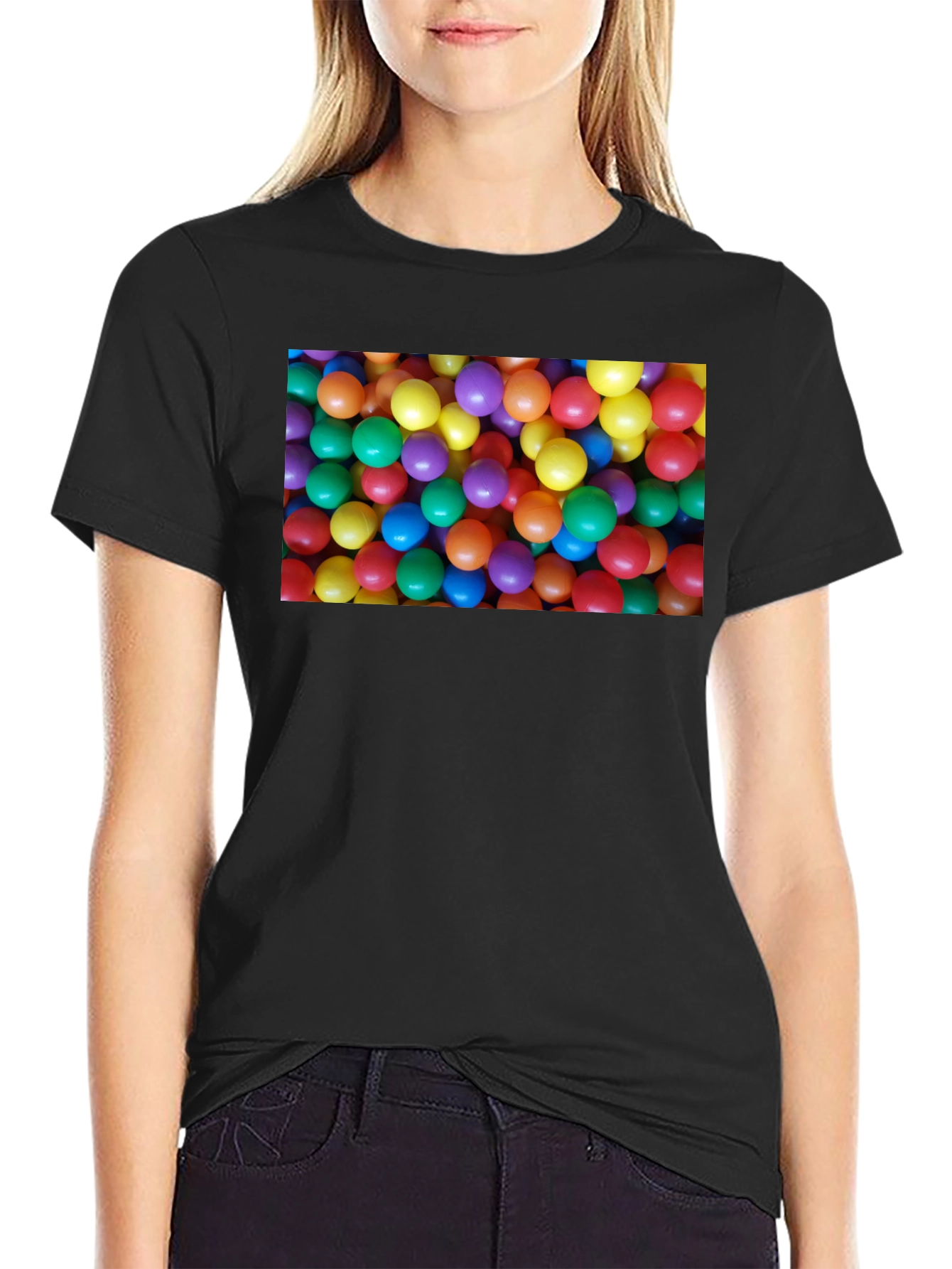 Black Fun Ball Pit T-Shirt - Novelty Graphic Tee view 2