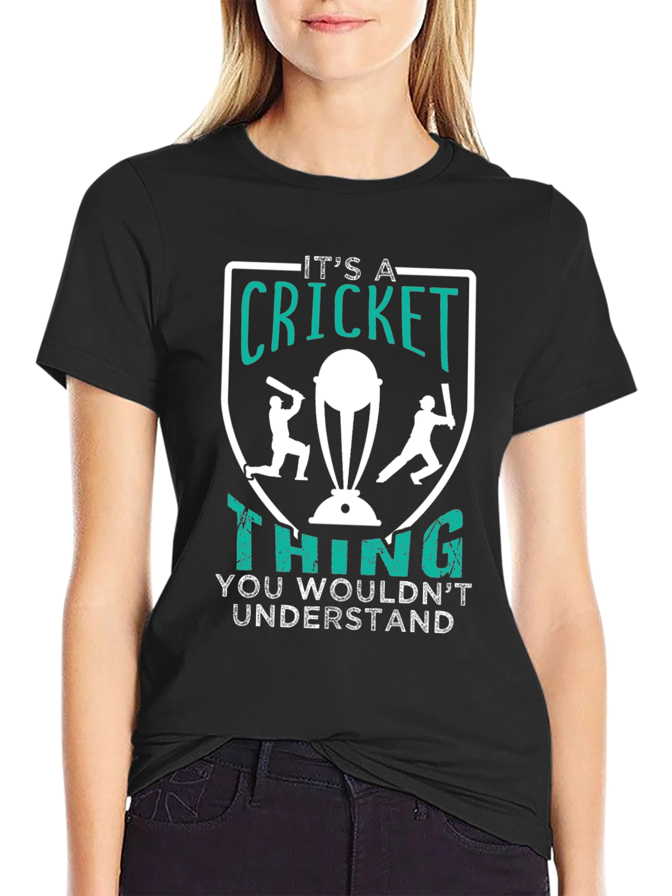 Black Cricket Thing Graphic T-Shirt view 2