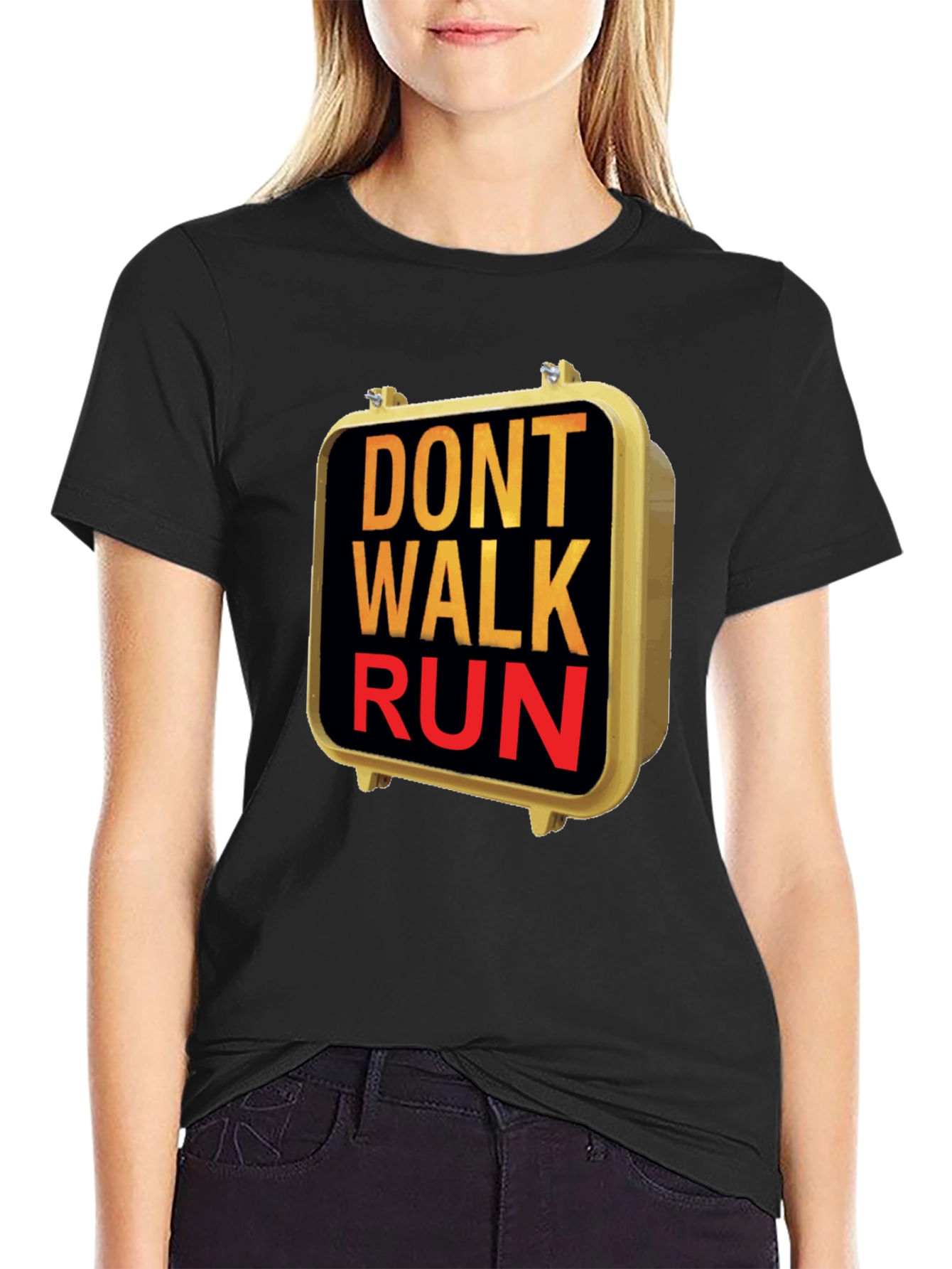 Black Don't Walk Run Graphic Tee view 2