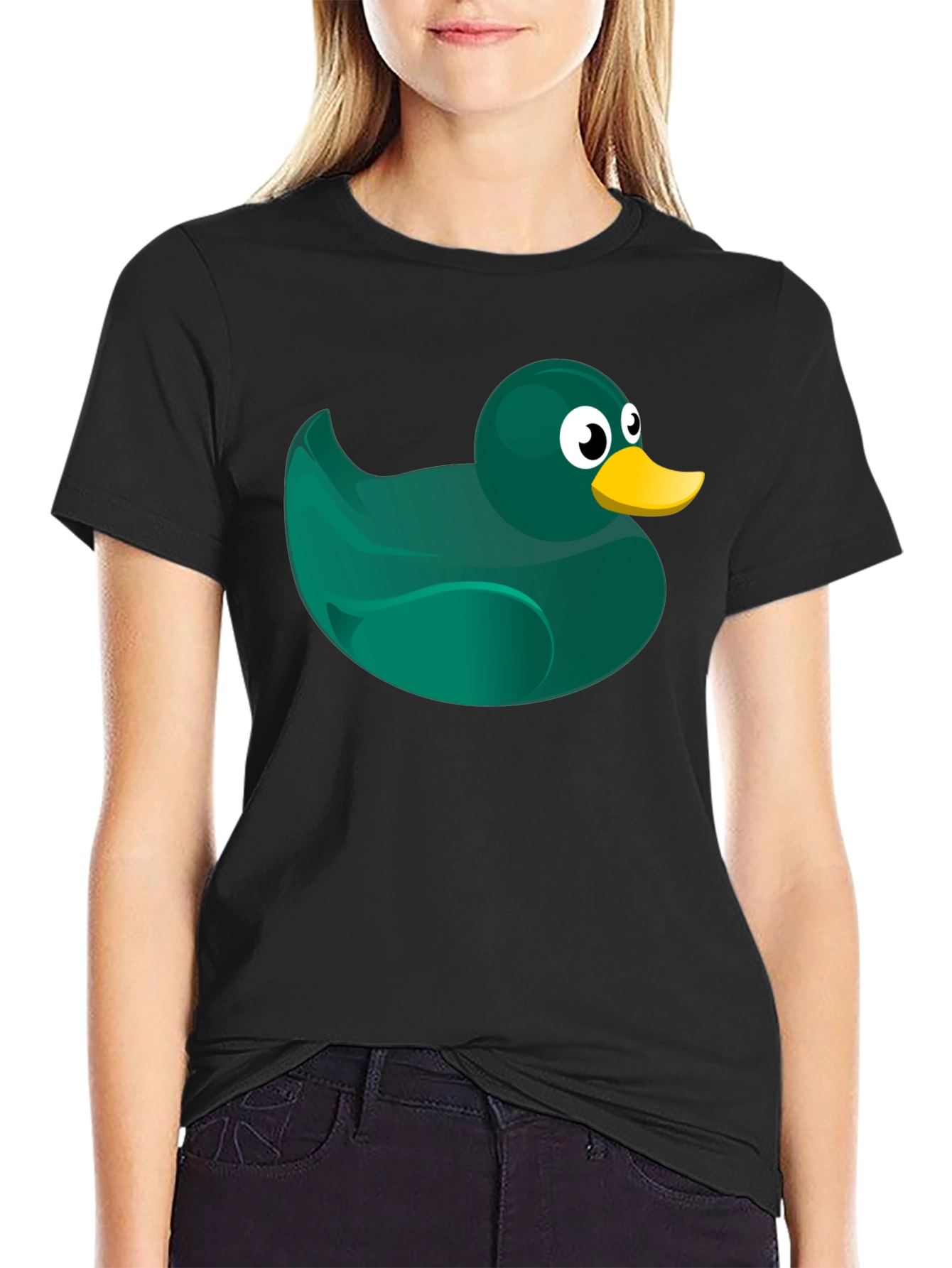 Black Emerald Rubber Duck T-Shirt view 2