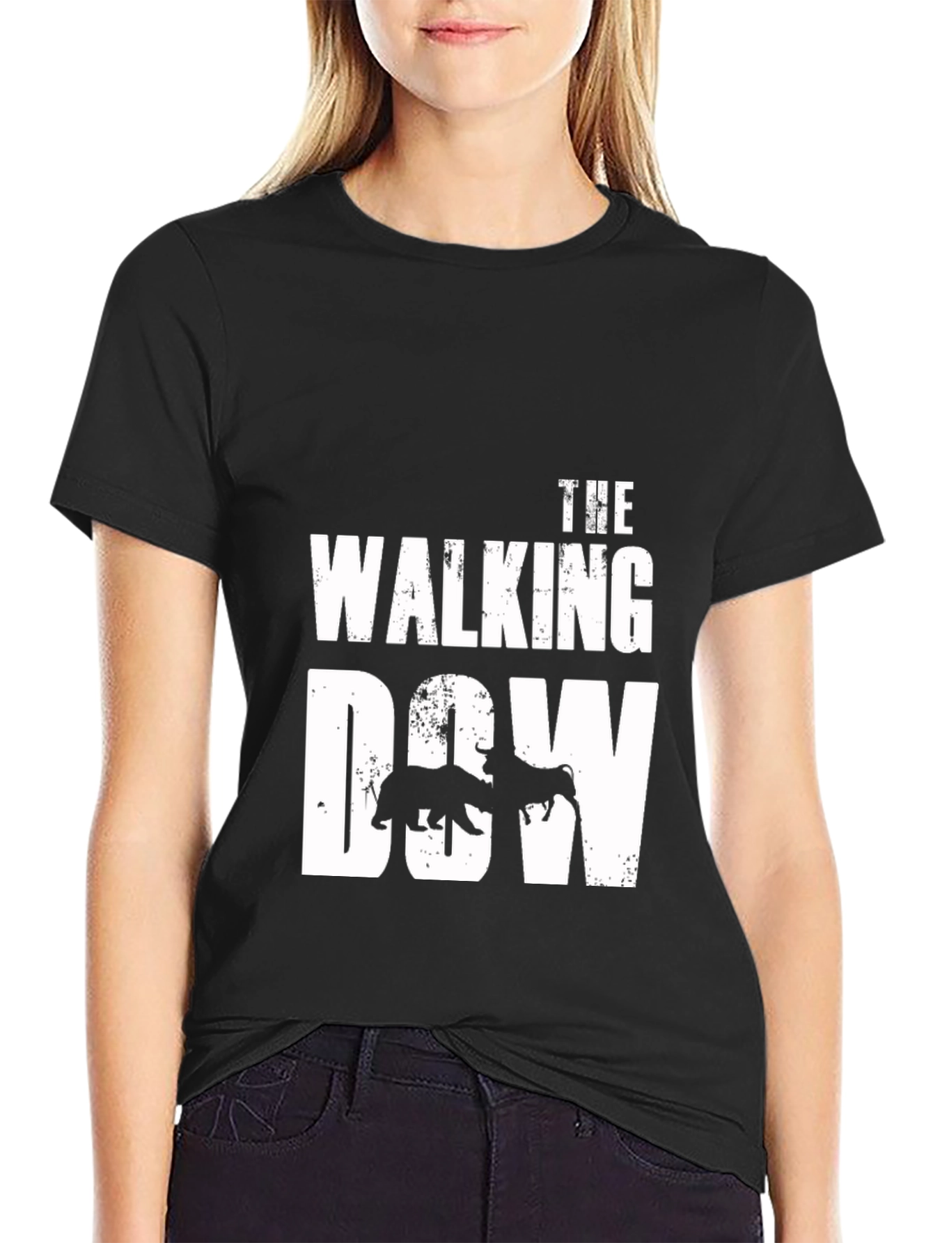 Black Walking Dow Black T-Shirt Bear vs Bull view 2