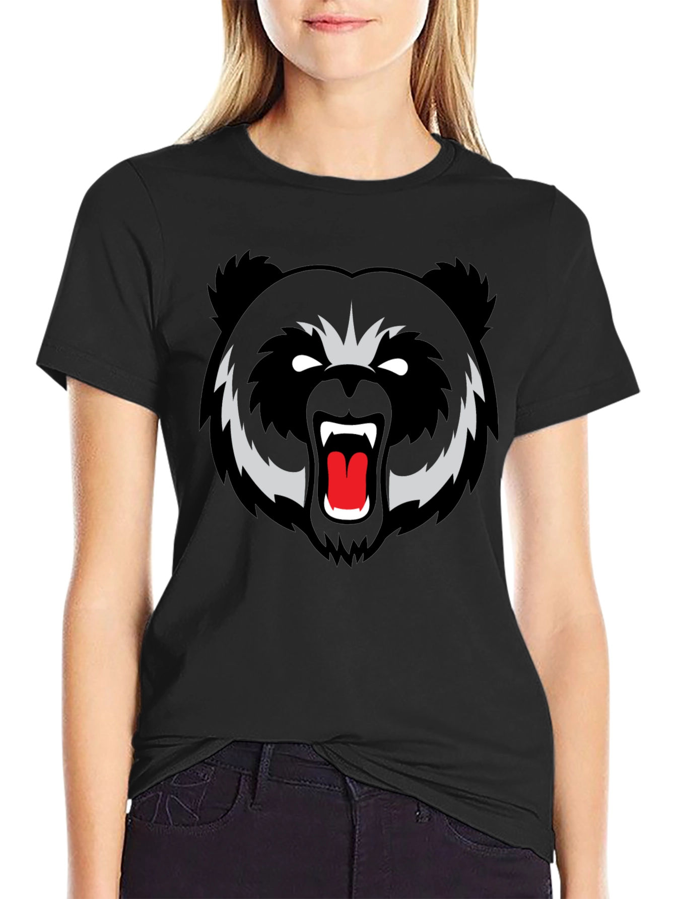 Black Black Bear Graphic Tee - Fierce Style view 2