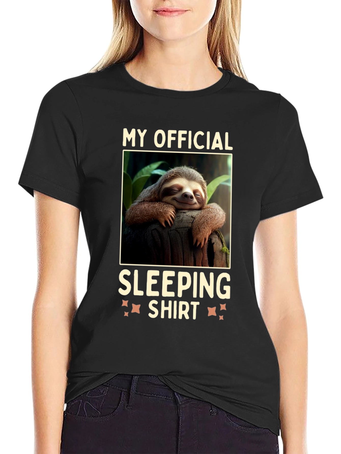 Black My Official Sleeping Shirt Sloth Tee view 2