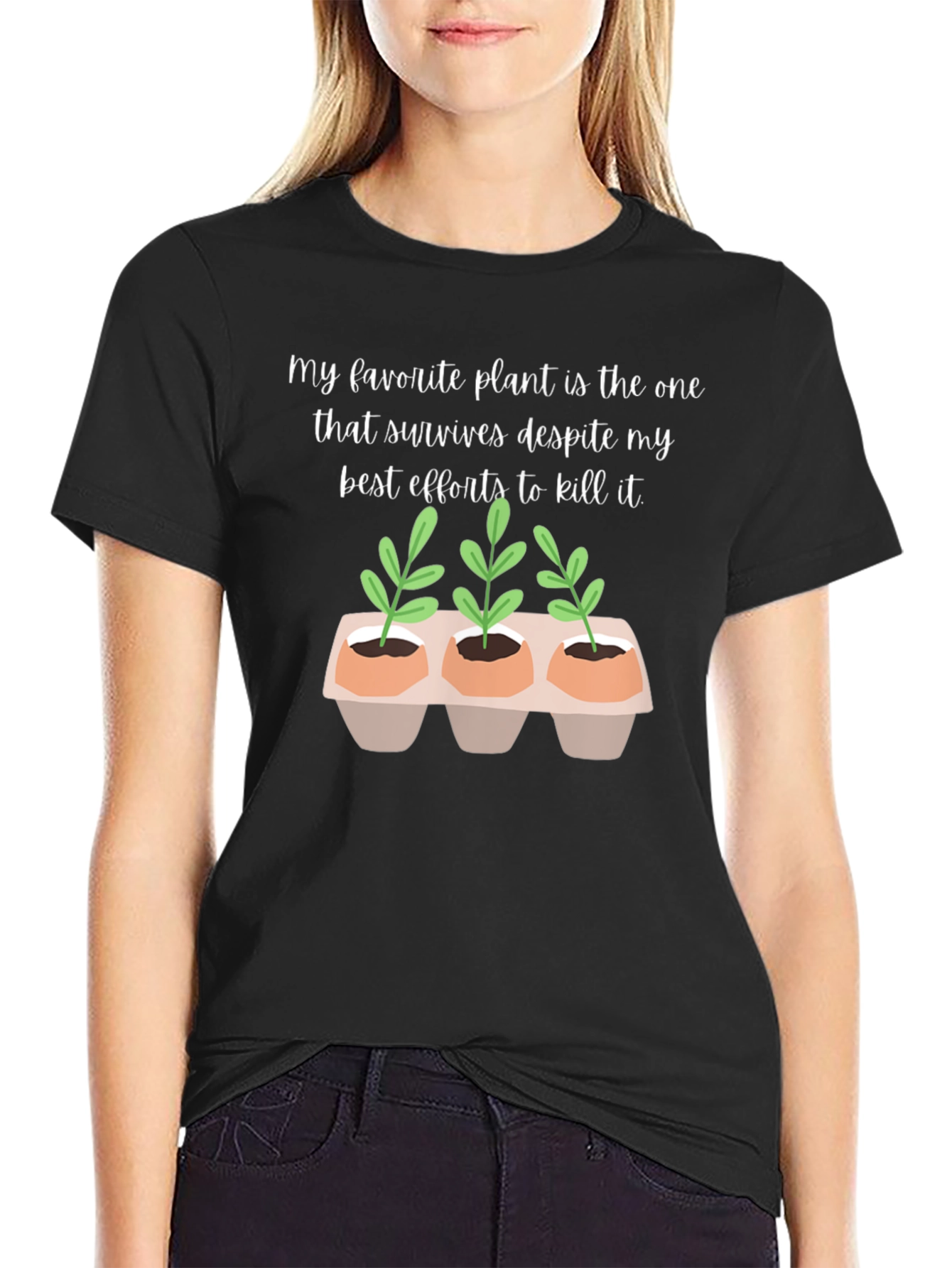 Black Resilient Plant Lover T-Shirt - Funny Gardening Gift view 2