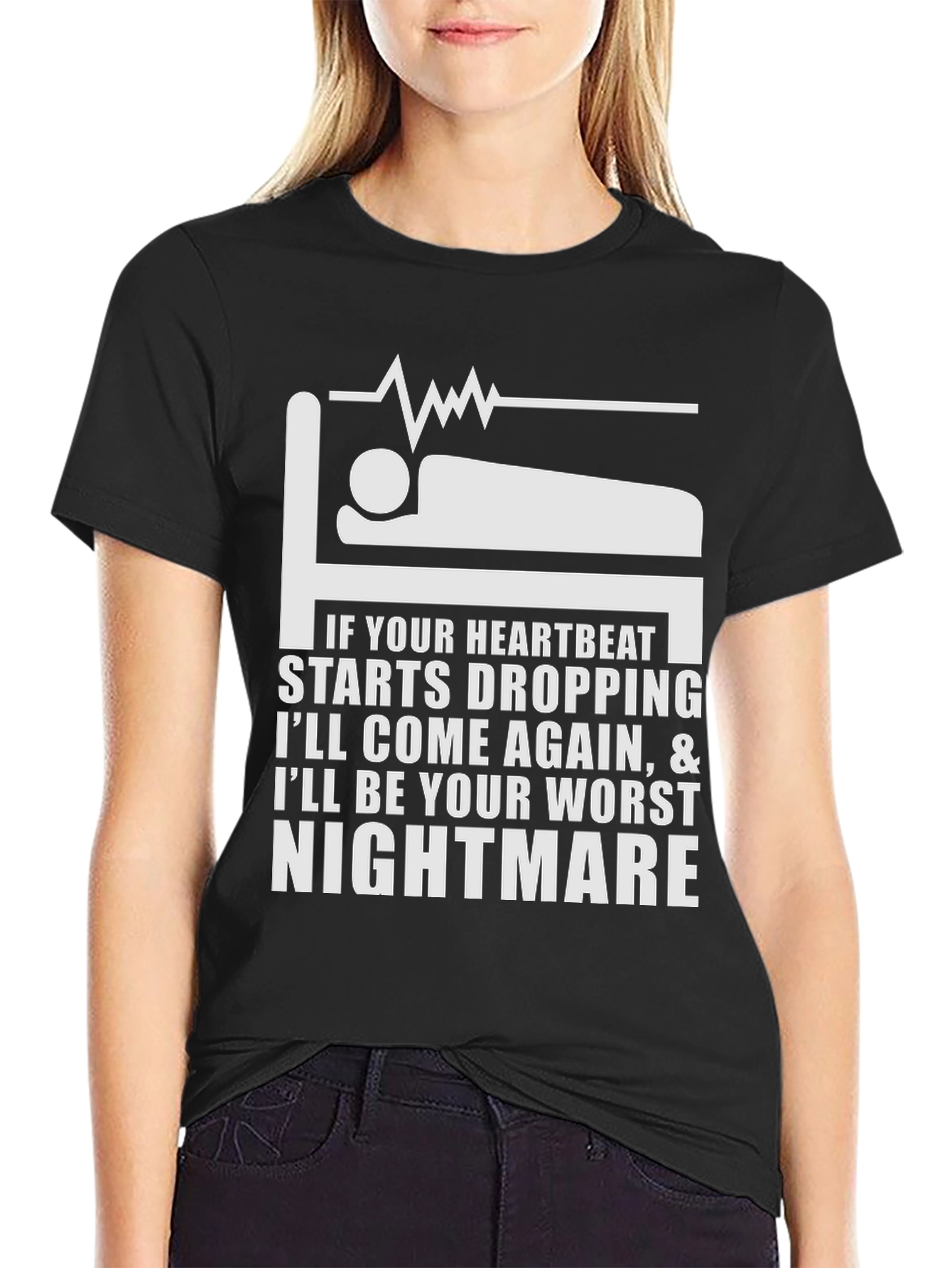 Heartbeat Nightmare T-Shirt - Funny Medical Humor Tee - 2