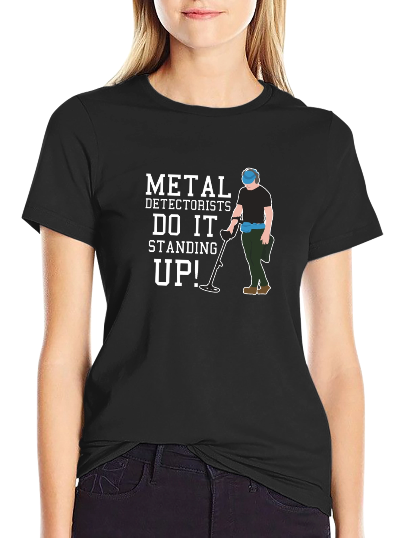 Metal Detectorist Standing Up T-Shirt - 2